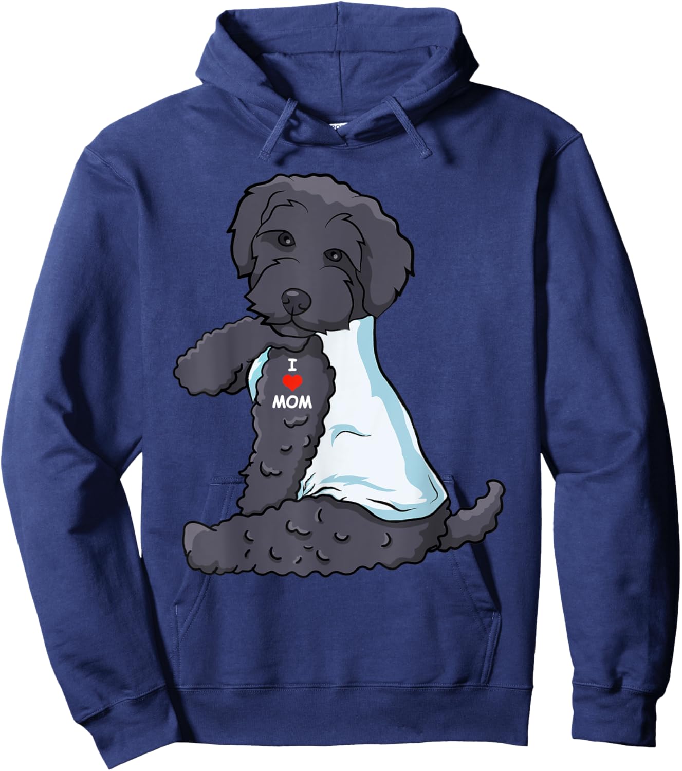 I Love Mom Tattoo Schnoodle Mom Dog Lover Women Hoodie - Hoodie | Navy