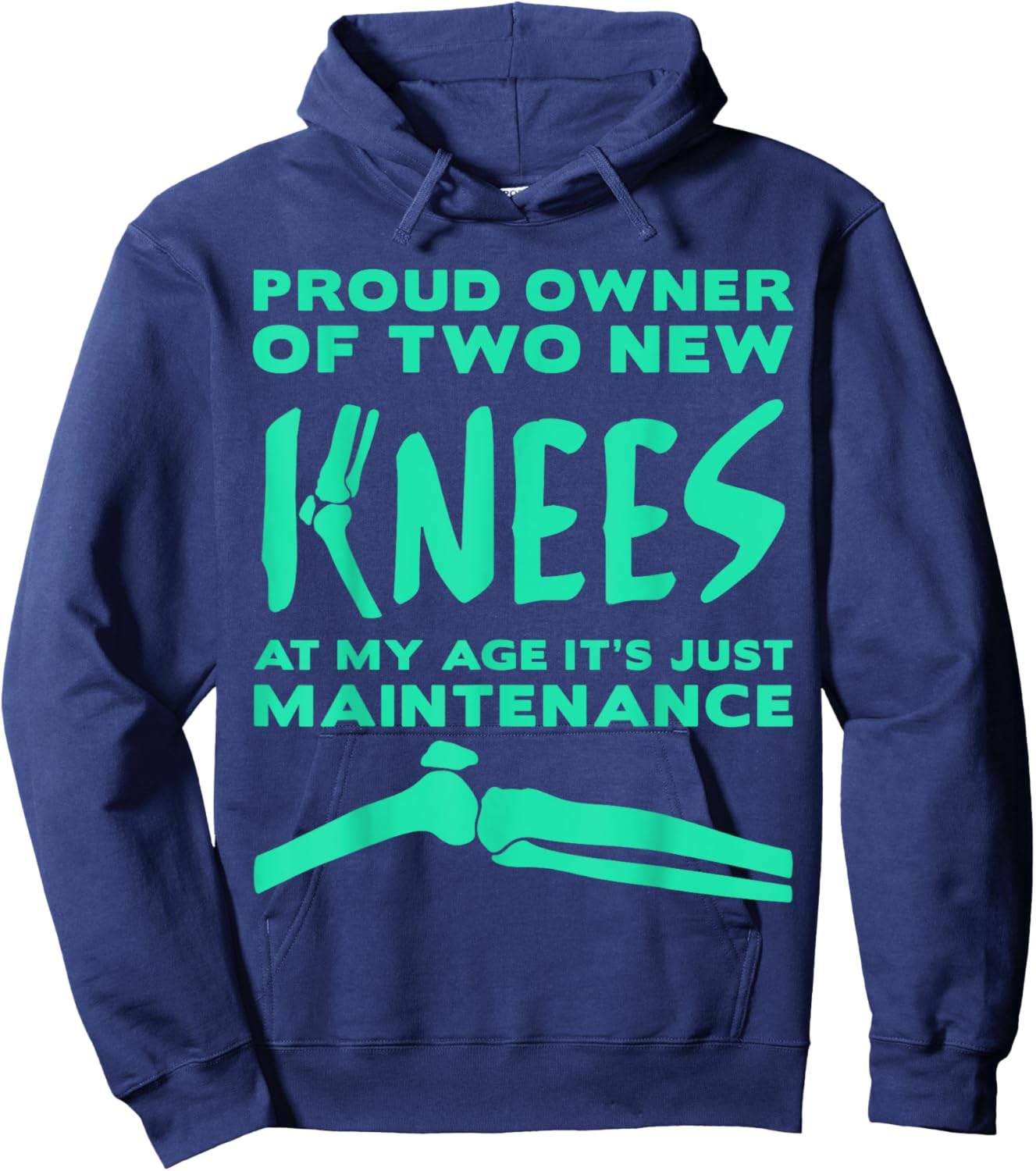 Funny Knee Replacement Surgery Hospital Get Well Gifts Hoodie - Hoodie | Navy
