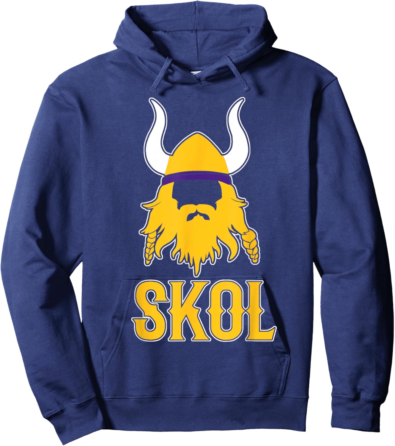 Miftees SKOL Nordic Scandinavian Viking Warrior Hoodie - Hoodie | Navy