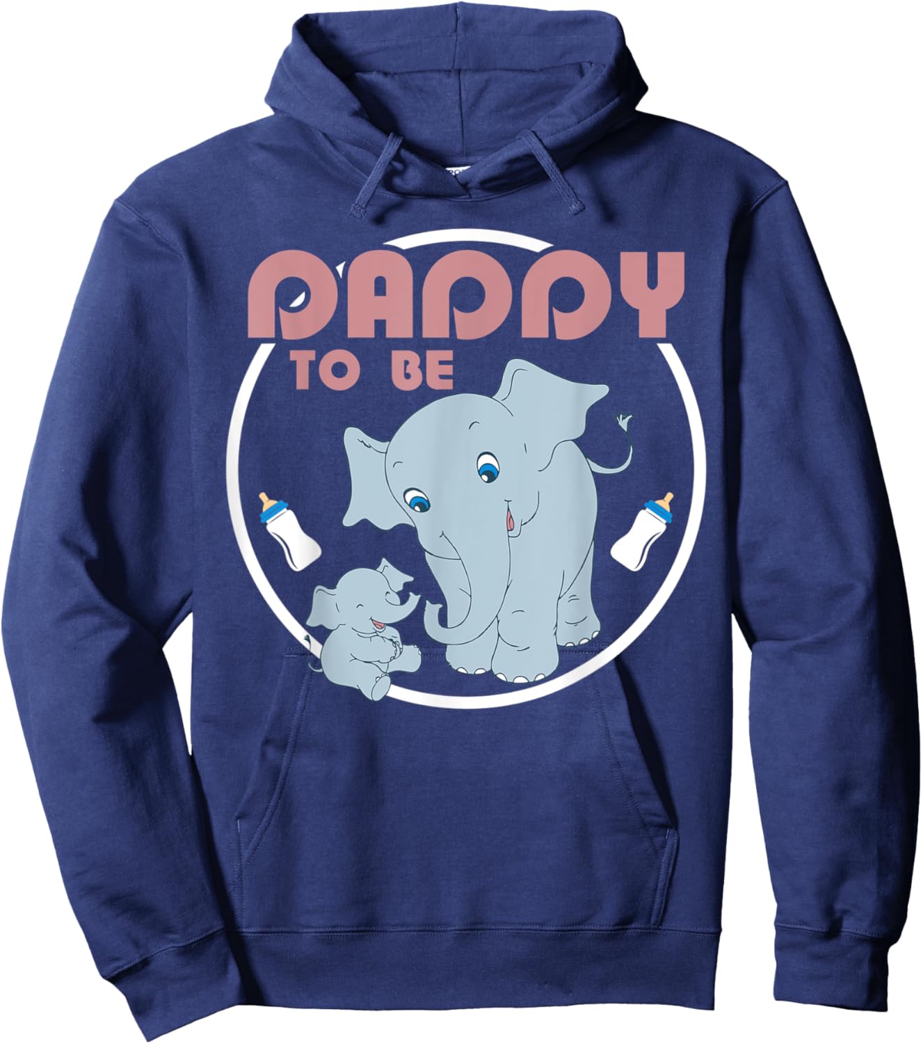 Dad To Be Elephant Baby Shower For Boy Gender Reveal Hoodie - Hoodie | Navy