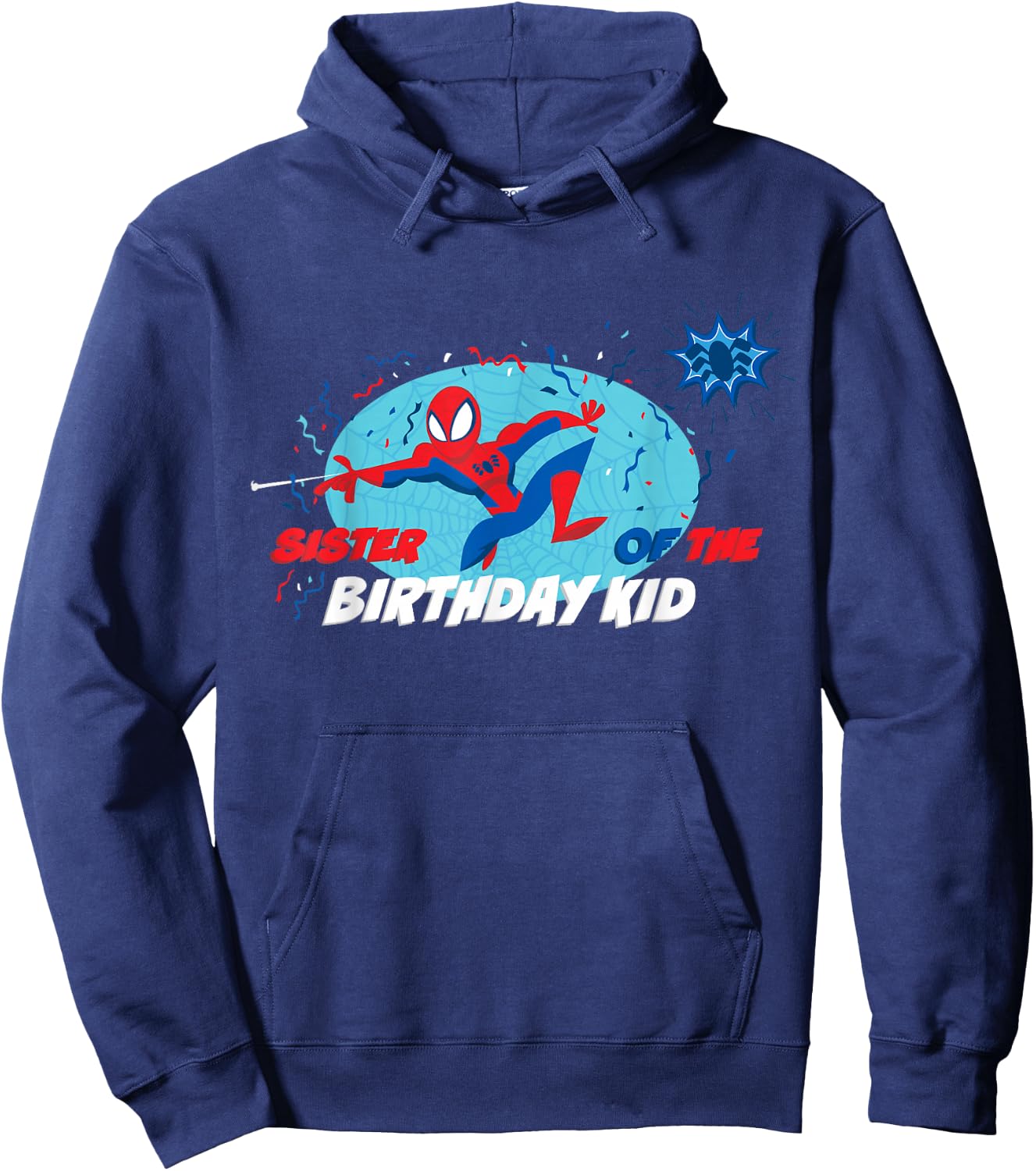 Marvel Spider-Man Toon Family Sister of the Birthday Kid Hoodie - Hoodie | Navy