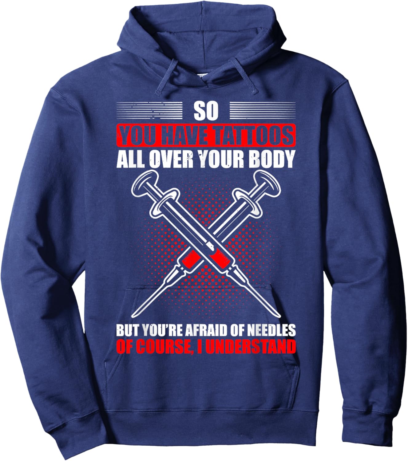 Tattooed Phlebotomist Phlebotomy Technician Hoodie - Hoodie | Navy