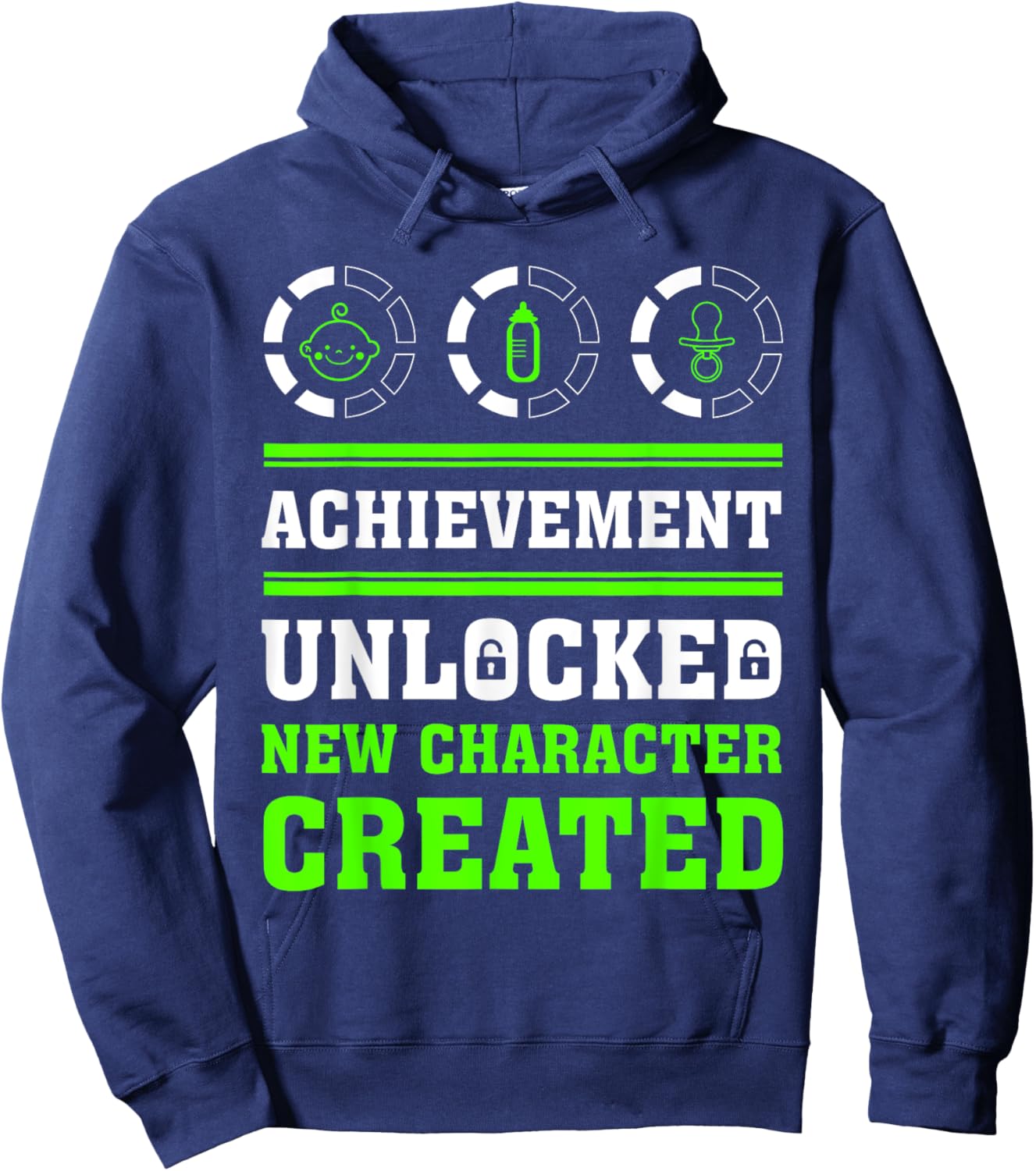 Achievement Unlocked new Character Created Hoodie - Hoodie | Navy