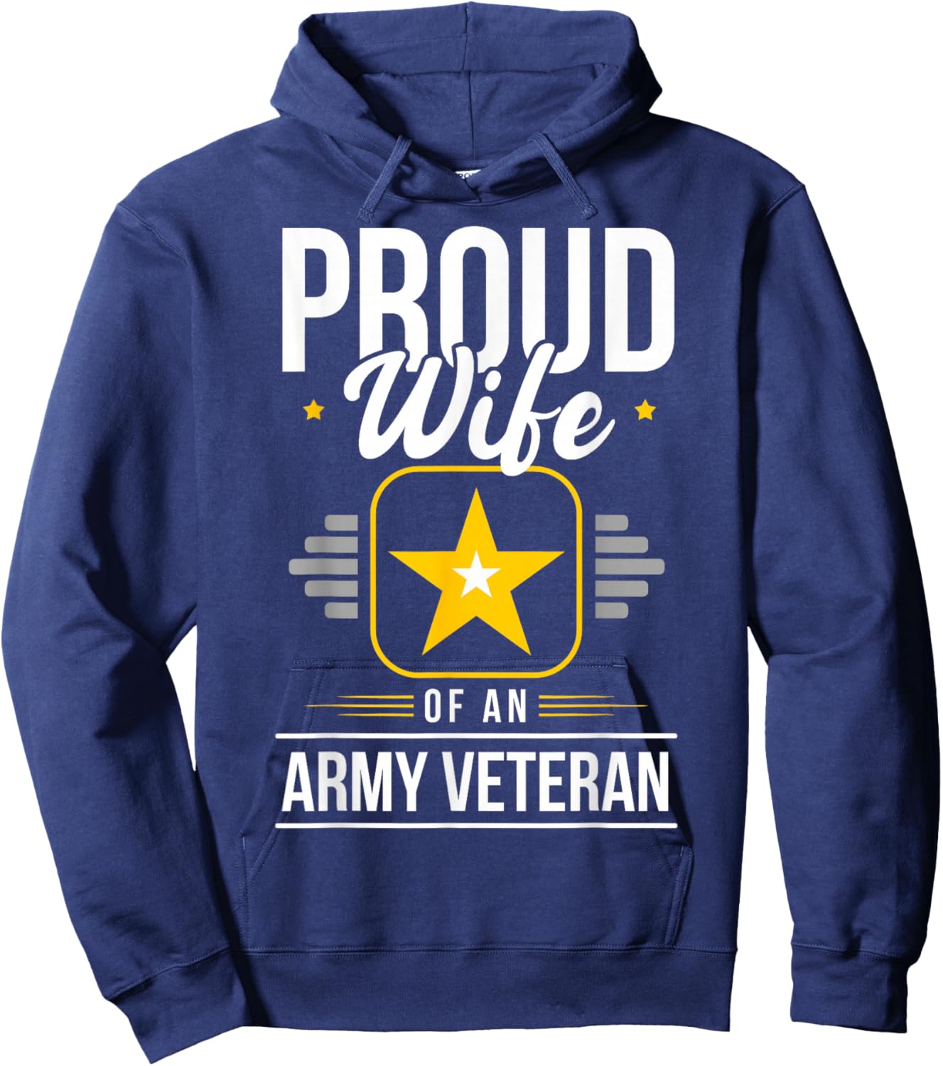 Wife Of Army Veteran Wife Proud Wife Of An Army Veteran Hoodie - Hoodie | Navy
