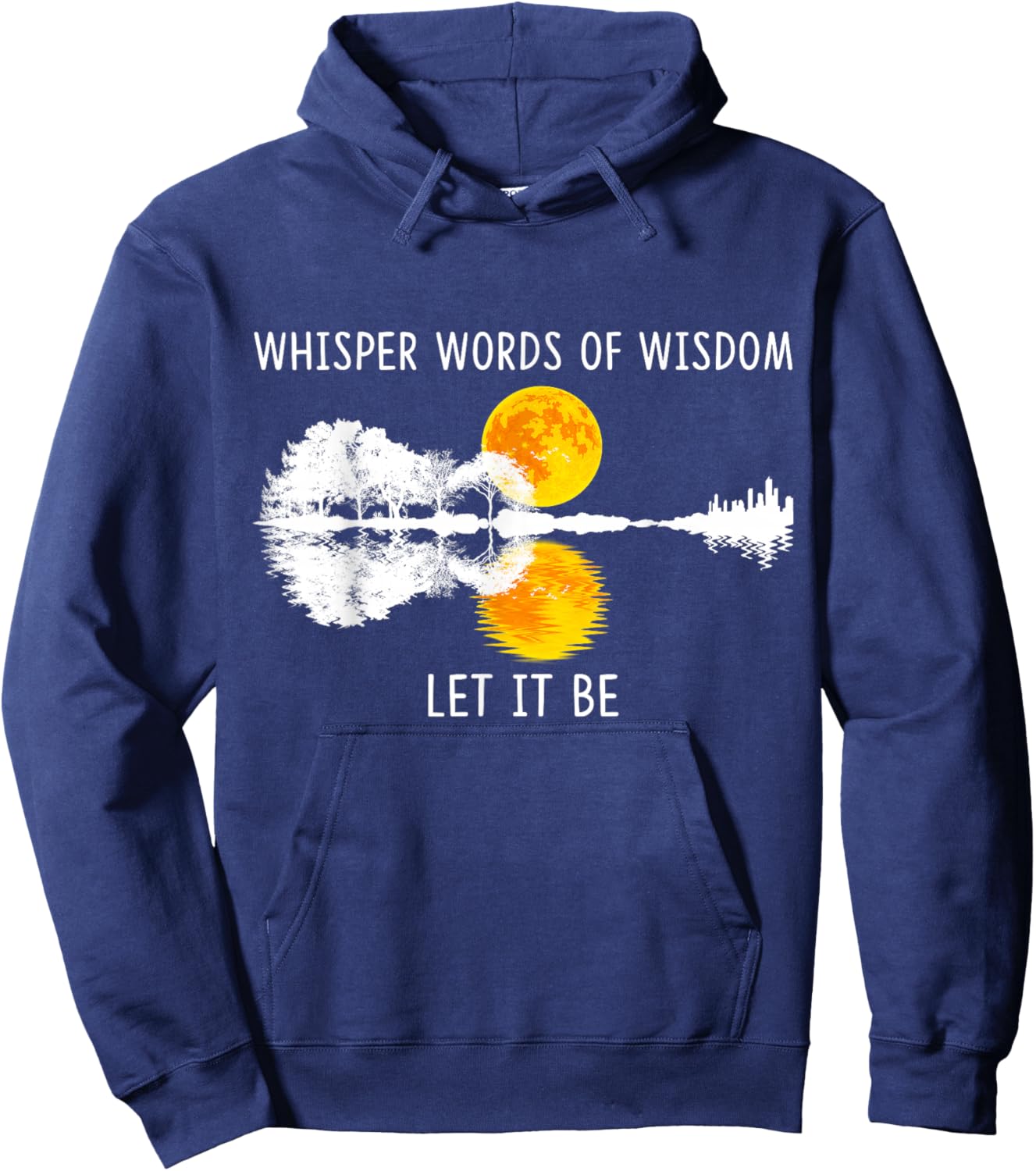 Whisper Words Of Wisdom Let-It Be Guitar Lake Shadow Hoodie - Hoodie | Navy