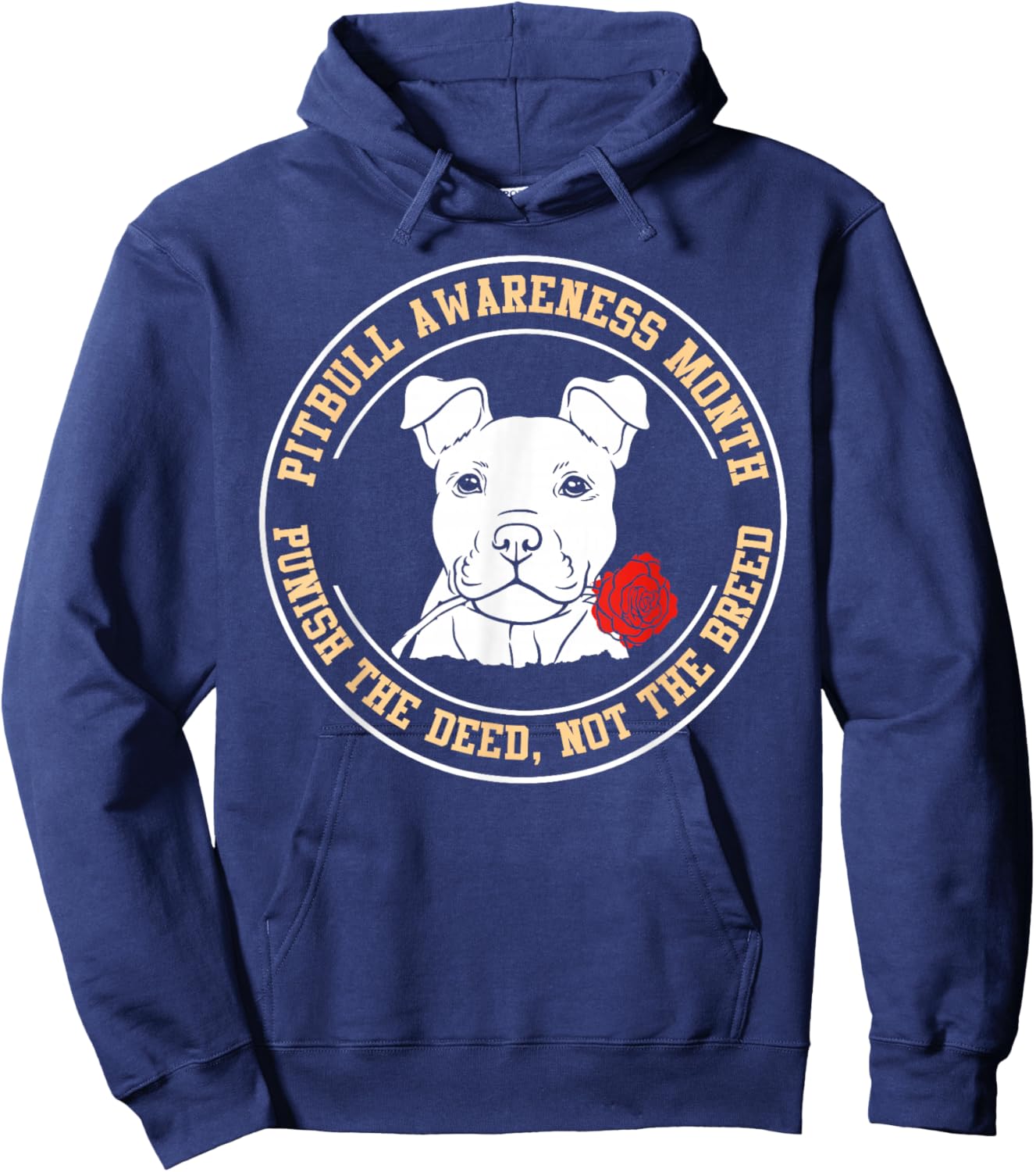 Pitbull Awareness Month - Ban The Deed, Not The Breed Hoodie - Hoodie | Navy
