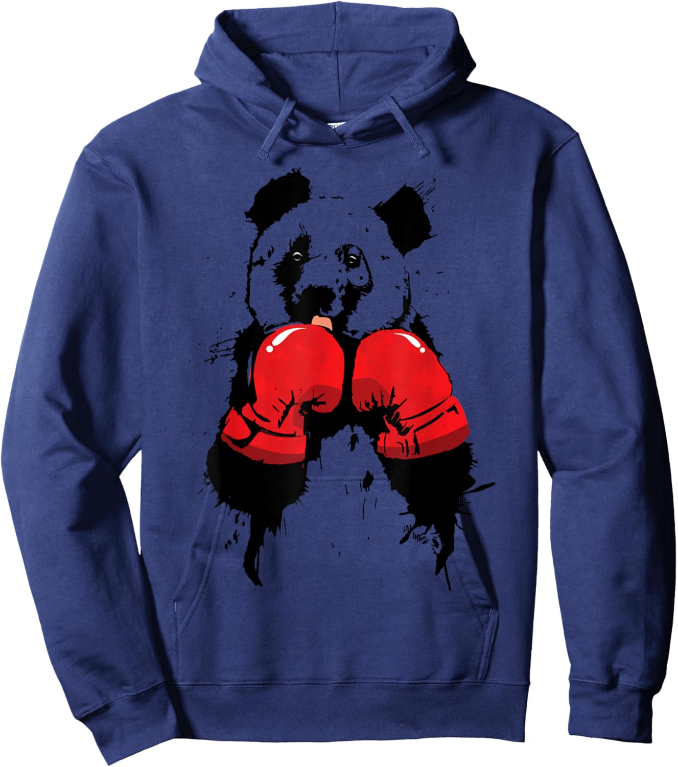 Pop Art Boxing Panda Bear Boxer Hoodie - Hoodie | Navy