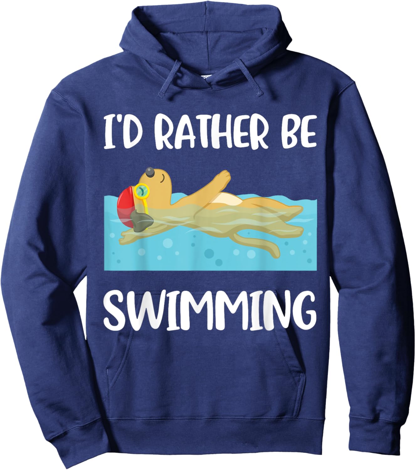 Id Rather Be Swimming Hoodie - Hoodie | Navy