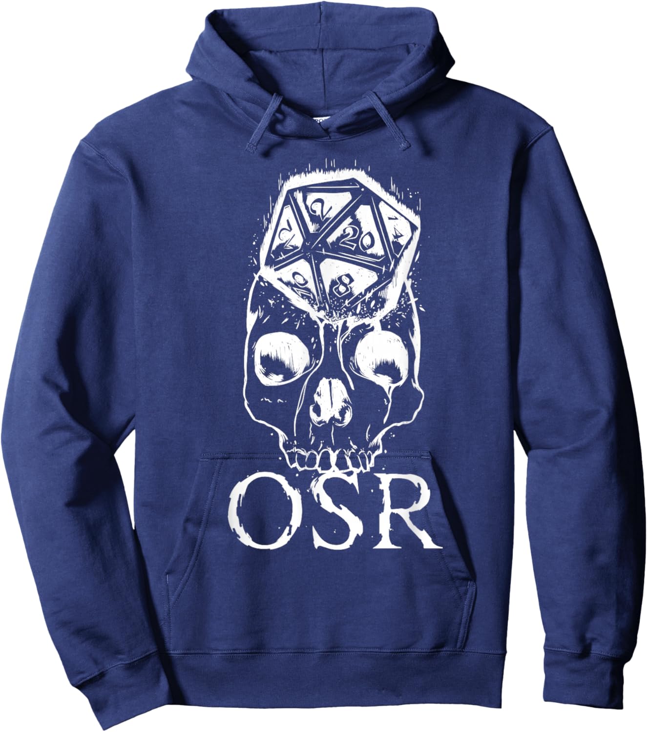 OSR RPG Roleplaying Games D20 Skull Old School Revival Hoodie - Hoodie | Navy