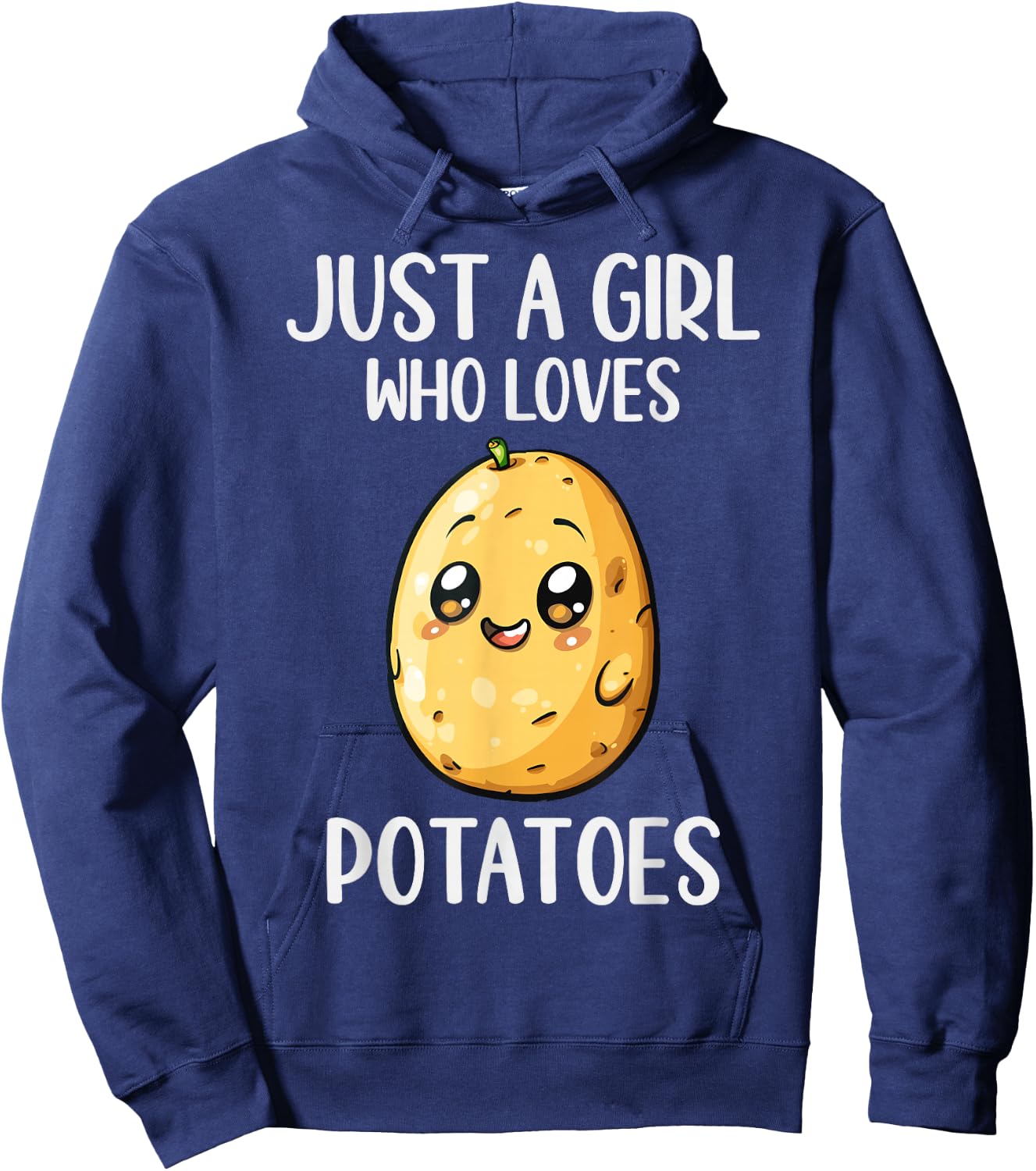 Funny Potatoes Lovers Gift Just A Girl Who Loves Potatoes Hoodie - Hoodie | Navy