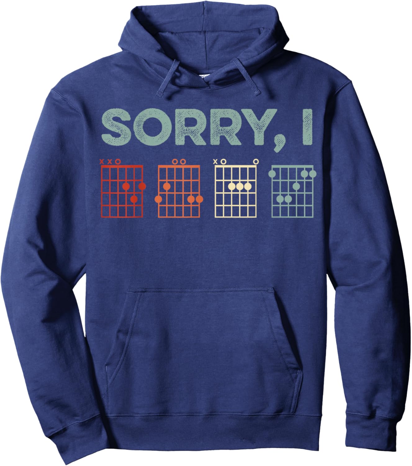 Sorry I-DGAF Hidden Message Guitar Chords Music Note Hoodie - Hoodie | Navy