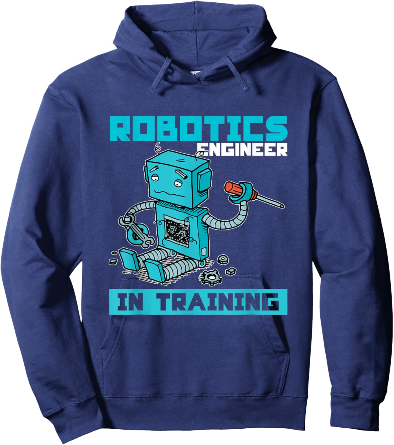 Cute Future Robotics Engineer Boy Girl Robot Hoodie - Hoodie | Navy