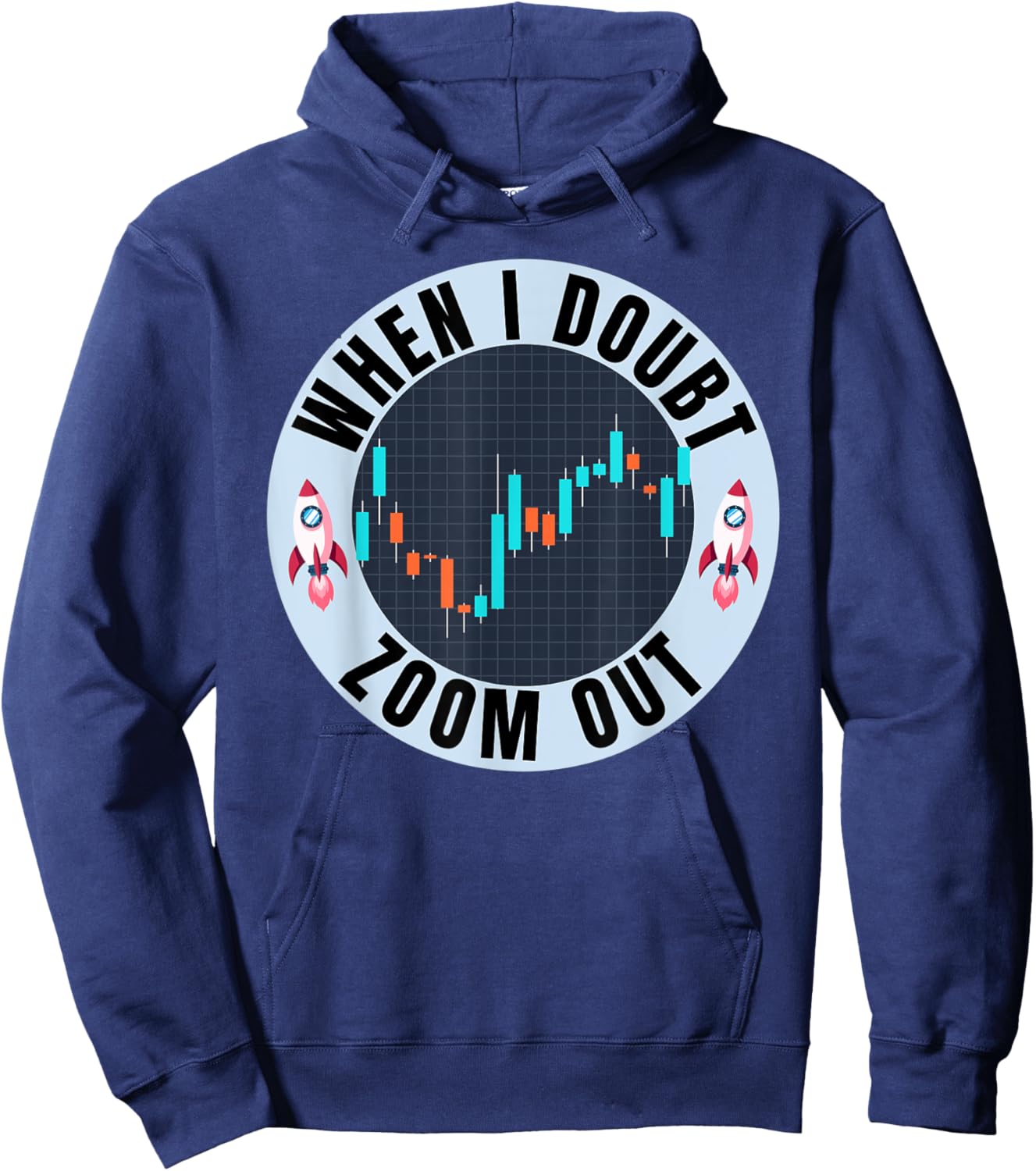 AMC - Apes Together Strong - When In Doubt Zoom Out Hoodie - Hoodie | Navy