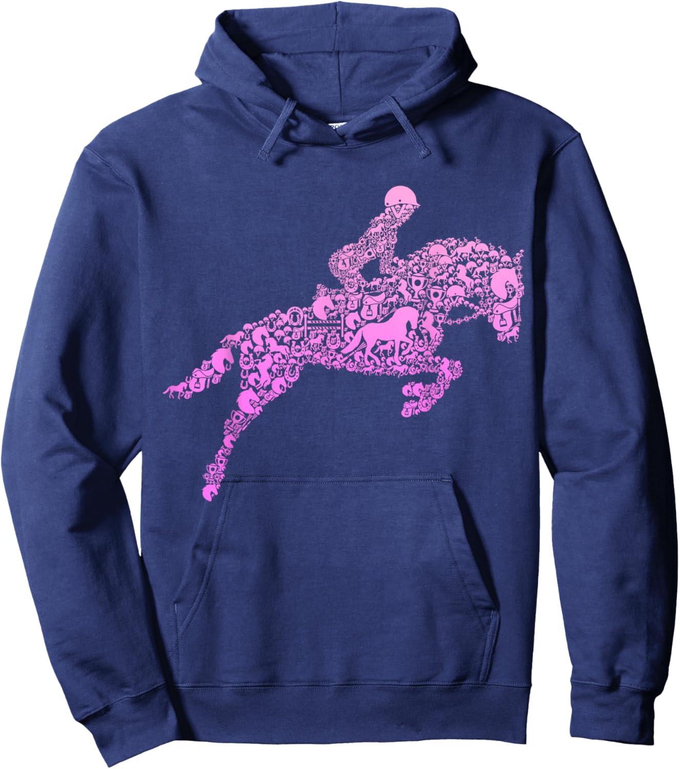 Horse Lover Girl Horseback Riding Women Hoodie - Hoodie | Navy
