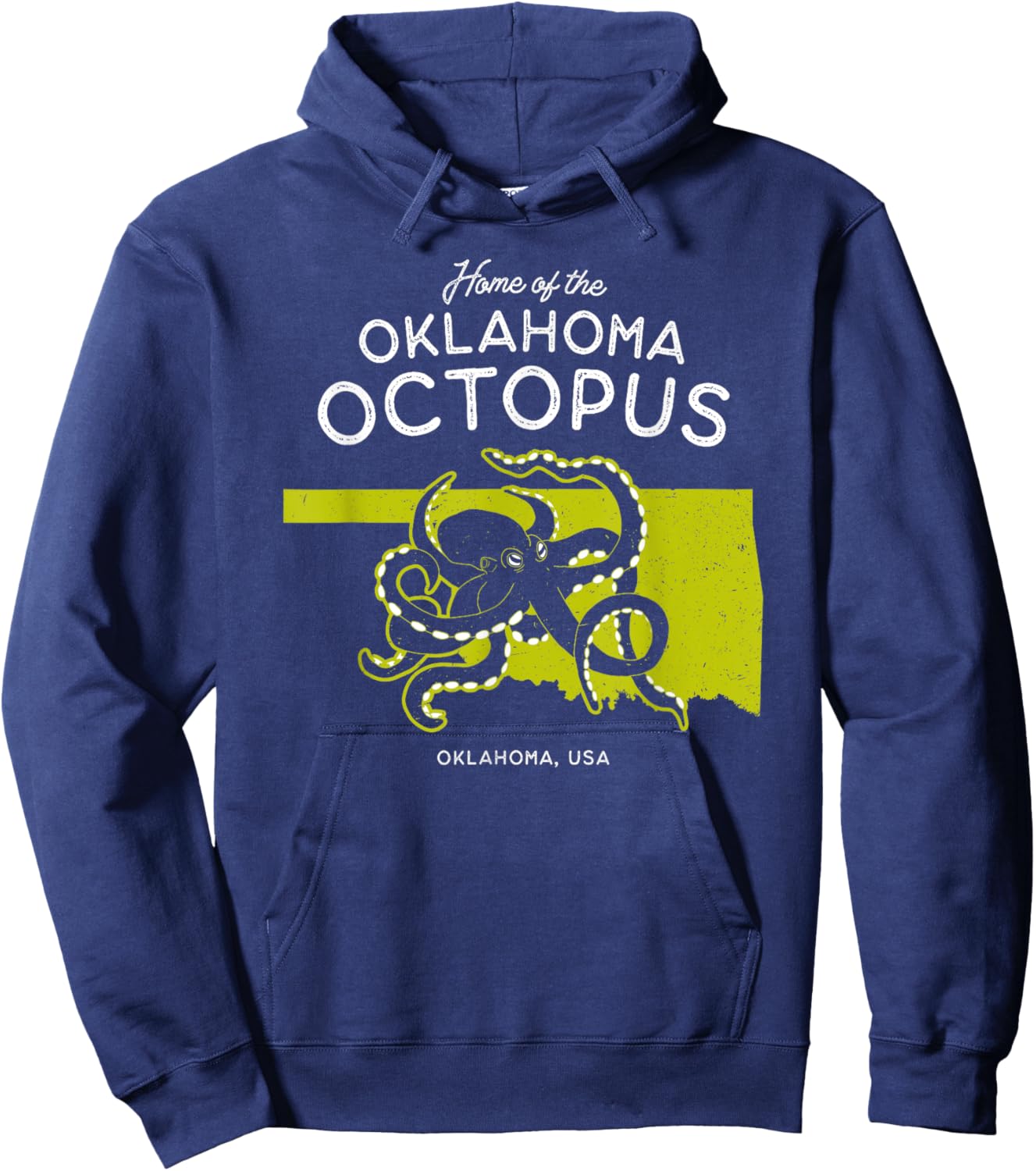 Home of the Oklahoma Octopus - Oklahoma, USA Cryptid Hoodie - Hoodie | Navy