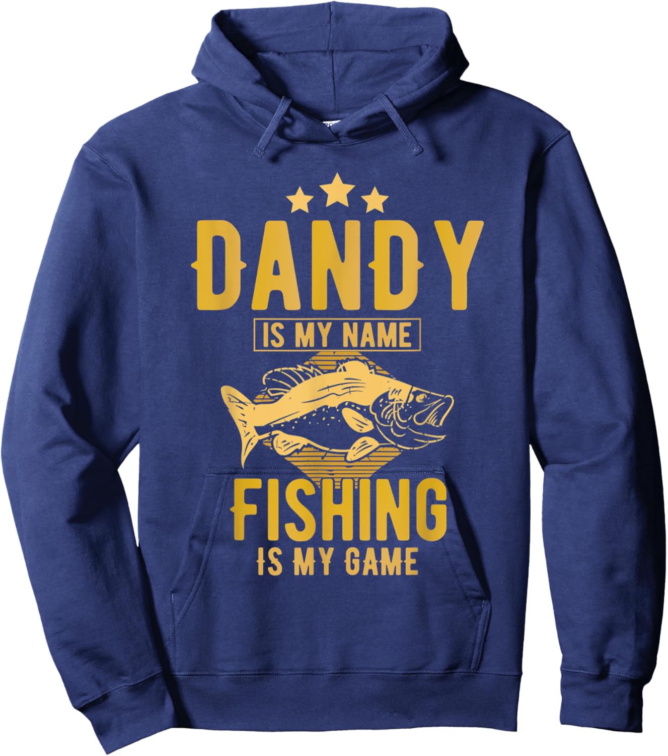DANDY Is My Name Fishing Is My Game Fishing DANDY Hoodie - Hoodie | Navy