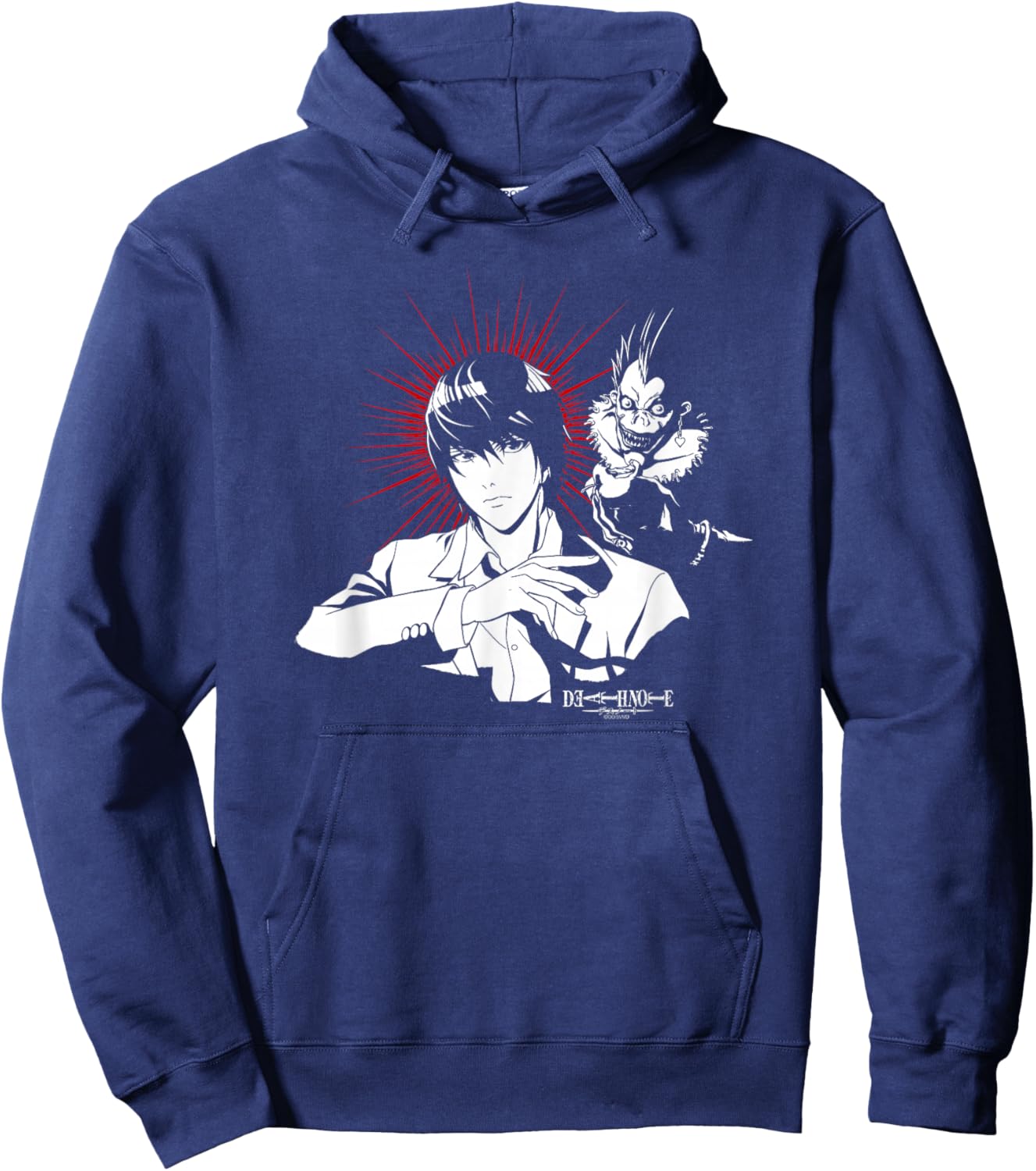 Death Note Ryuk and Light with Halo Anime Hoodie - Hoodie | Navy