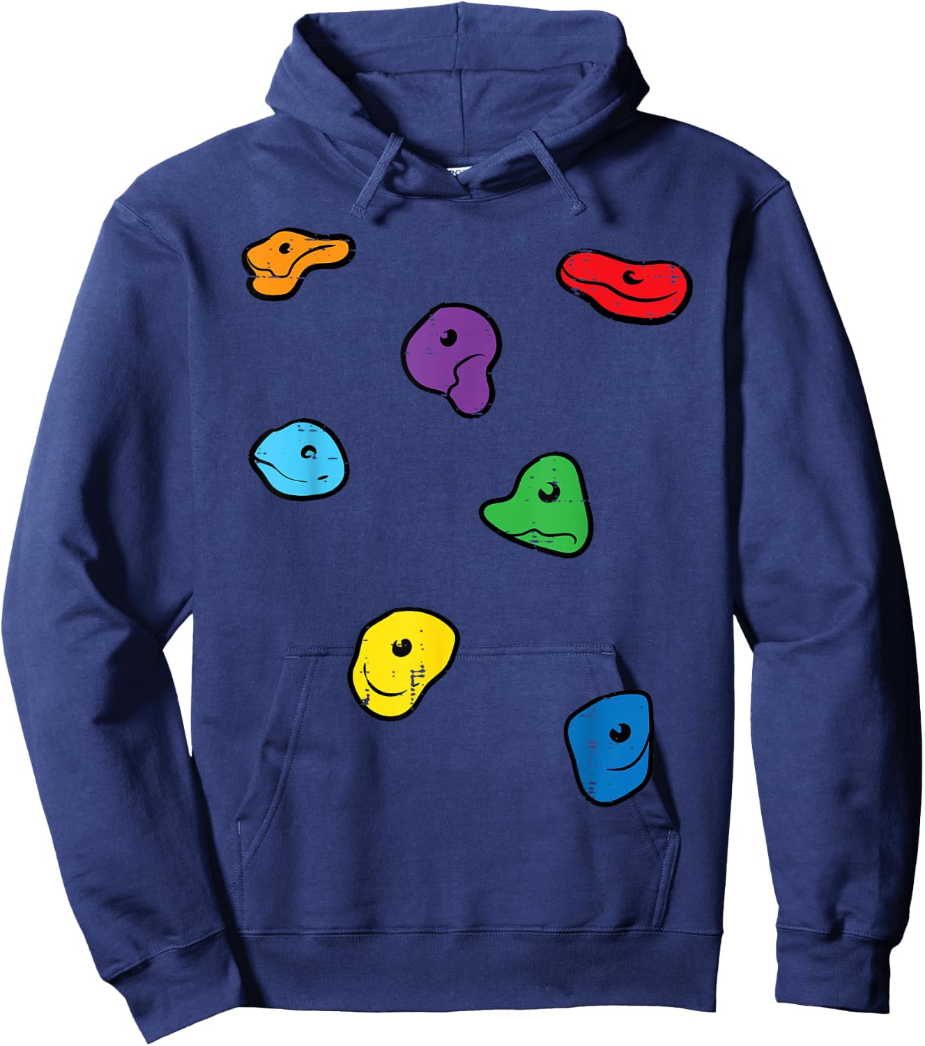 Climbing Holds Wall Rock Climber Bouldering Women Men Kids Hoodie - Hoodie | Navy