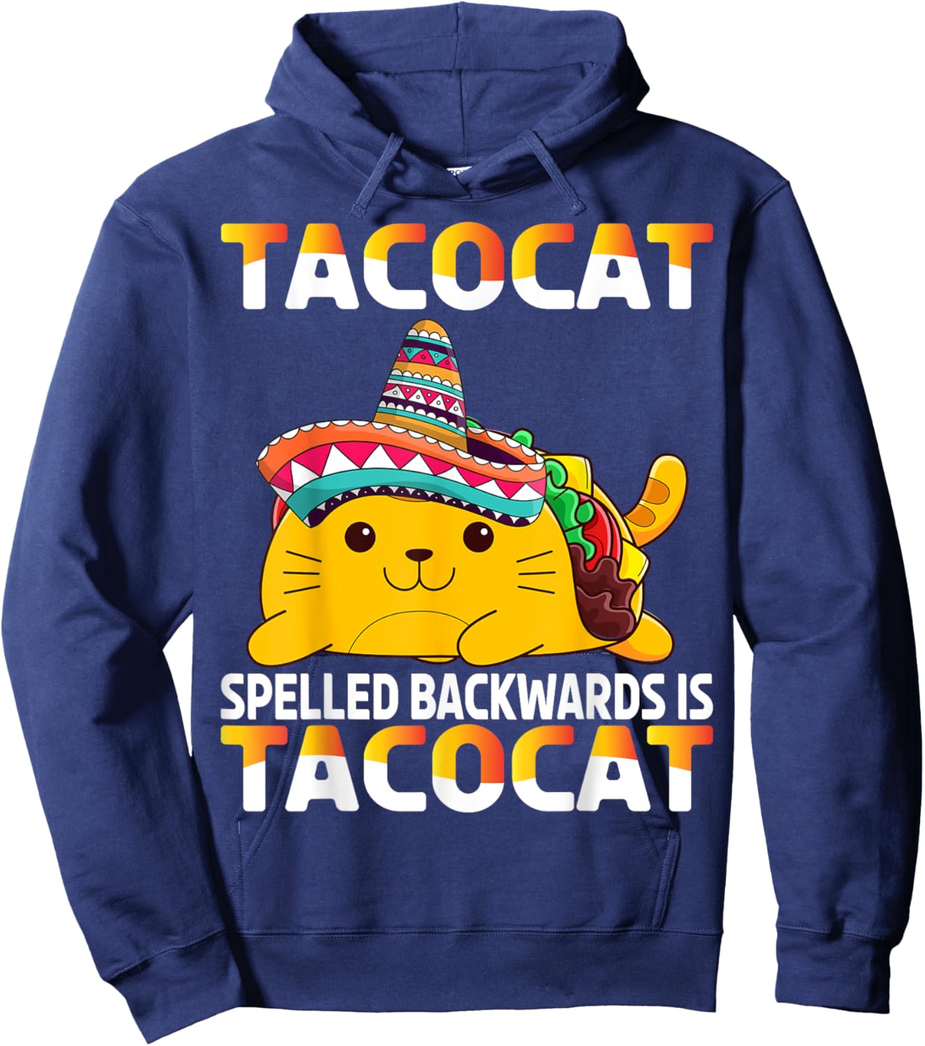 Tacocat Spelled Backward Is Tacocat Taco Cat Women Girls Kids Hoodie - Hoodie | Navy