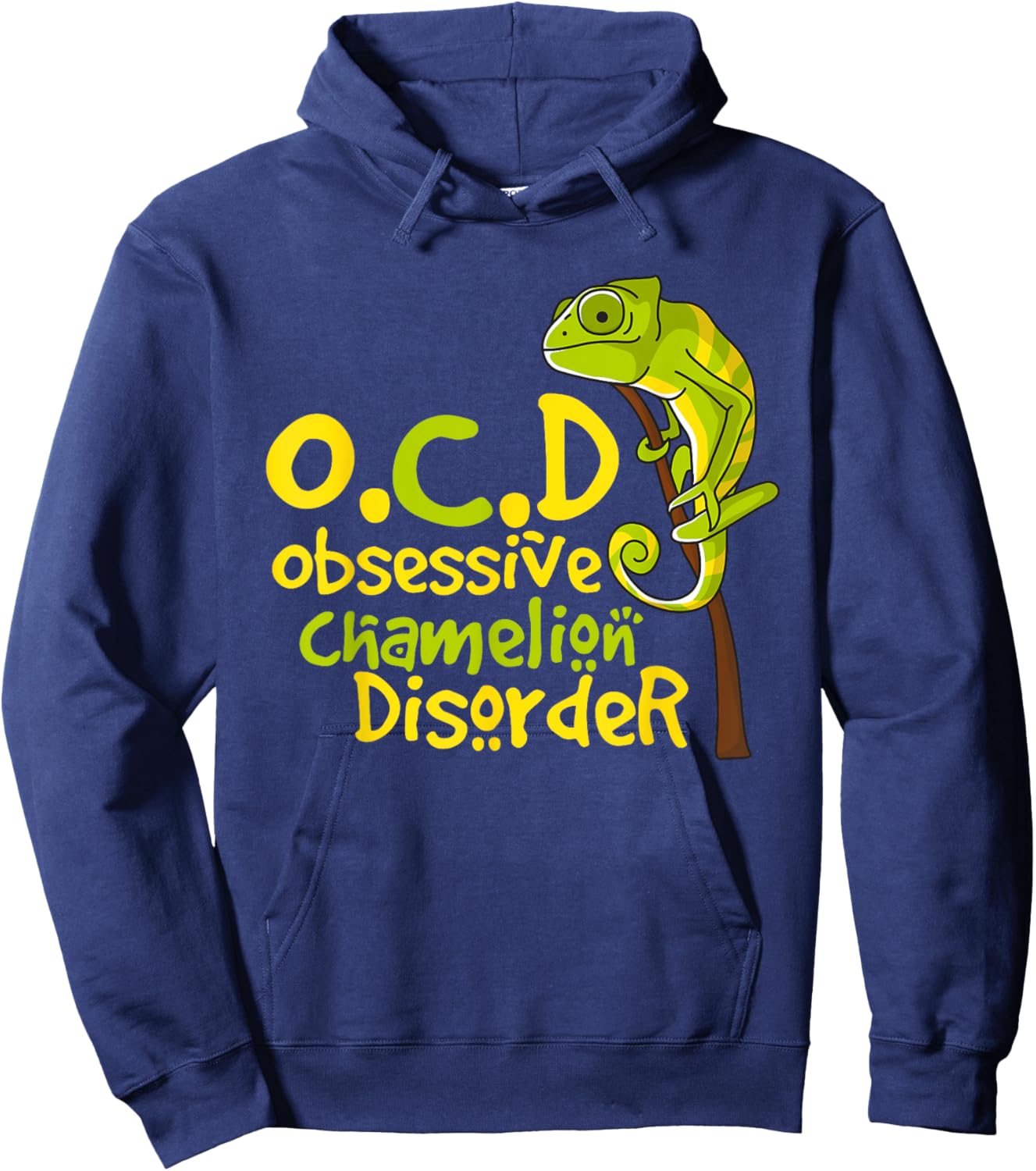 Cute Funny OCD Obsessive Chameleon Disorder Gift Hoodie - Hoodie | Navy