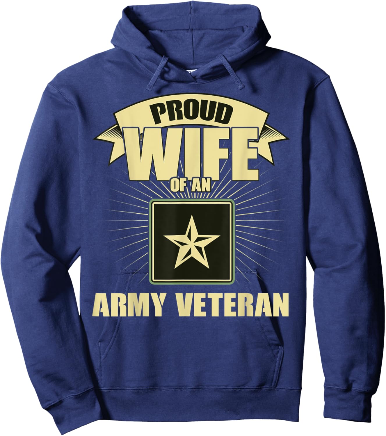 Wife Of Army Veteran Proud Wife Of An Army Veteran Wife Hoodie - Hoodie | Navy