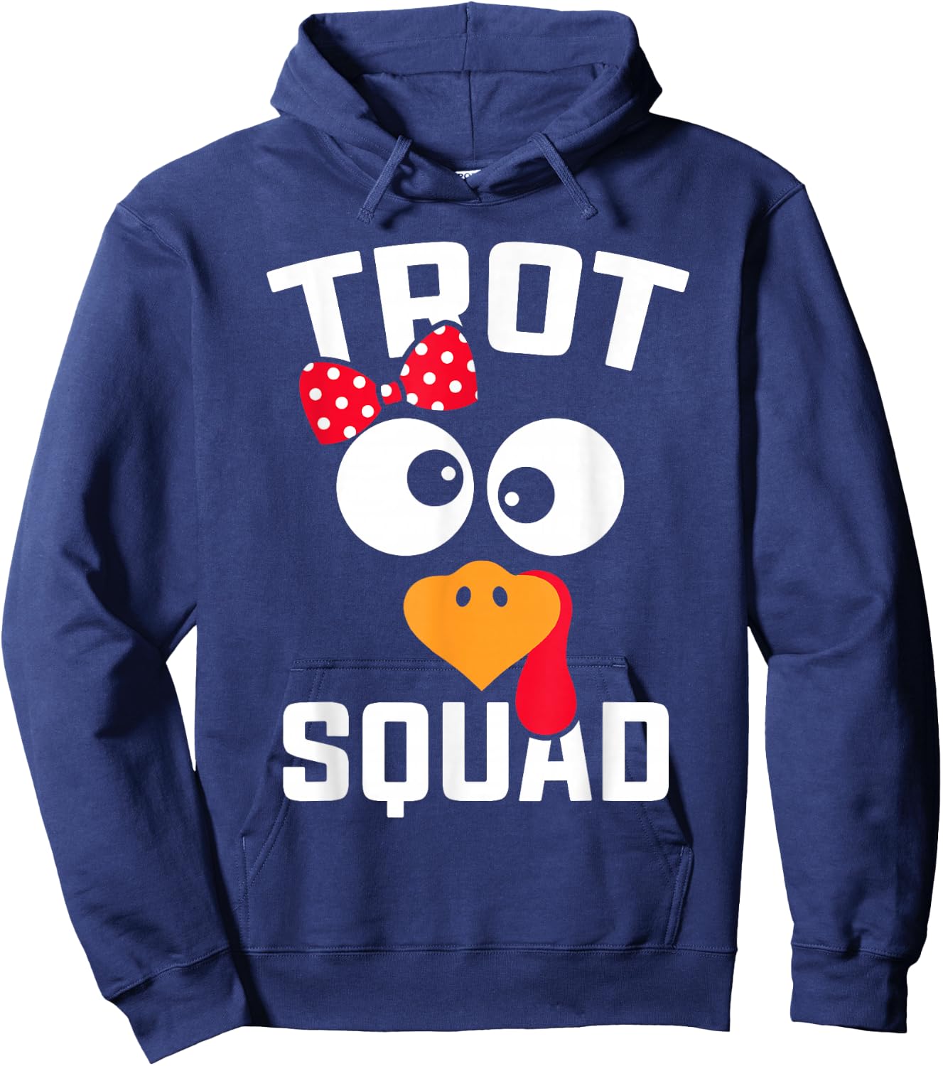 Funny Running Turkey Trot Squad Thanksgiving For Girl Hoodie - Hoodie | Navy