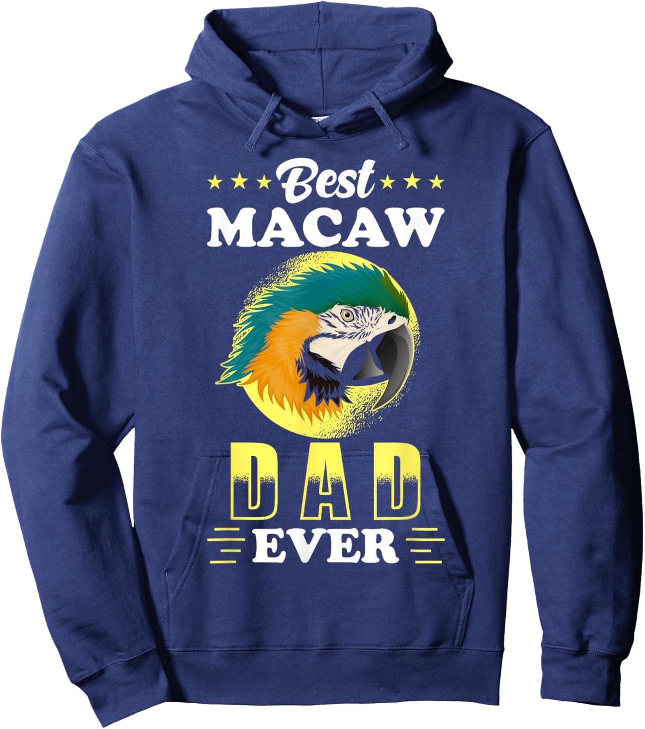 Macaw Design - Best Macaw Dad ever - Macaw Hoodie - Hoodie | Navy
