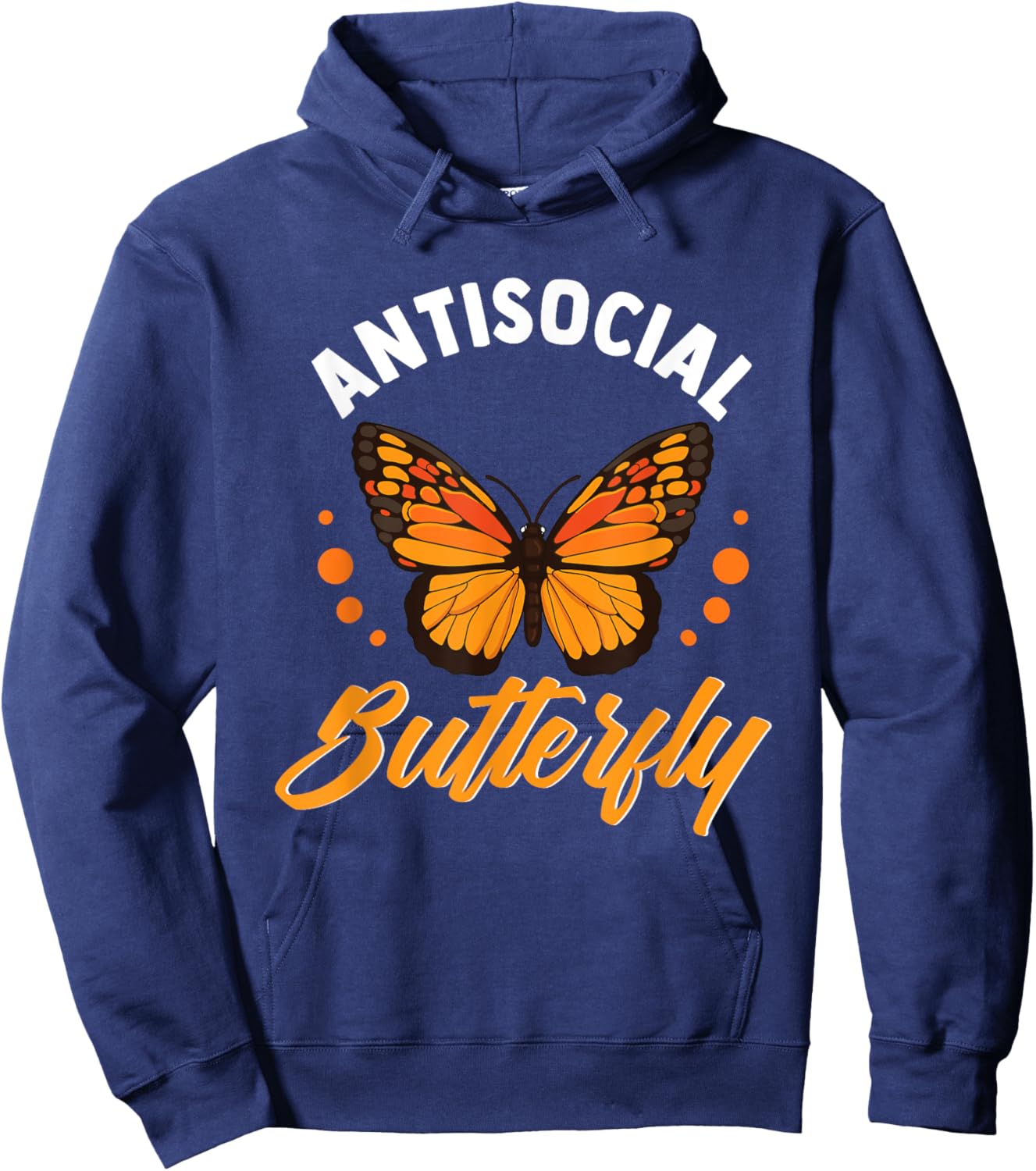 Antisocial Butterfly Hoodie - Hoodie | Navy