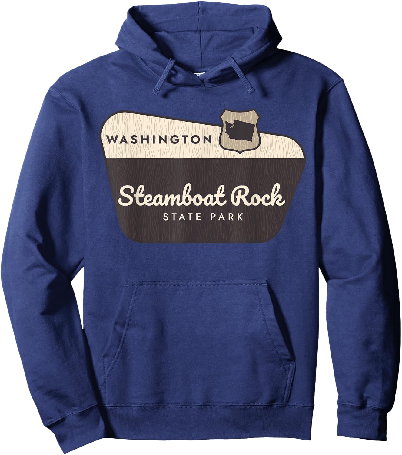 Steamboat Rock State Park Washington Welcome Sign Souvenir Hoodie - Hoodie | Navy