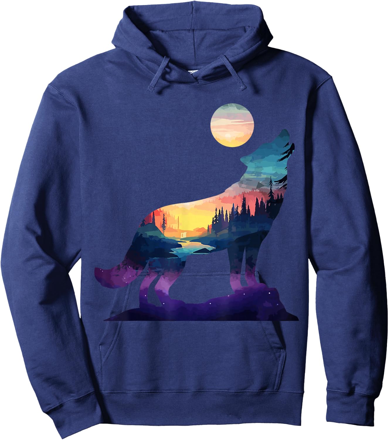 Wolf Hoodie - Hoodie | Navy