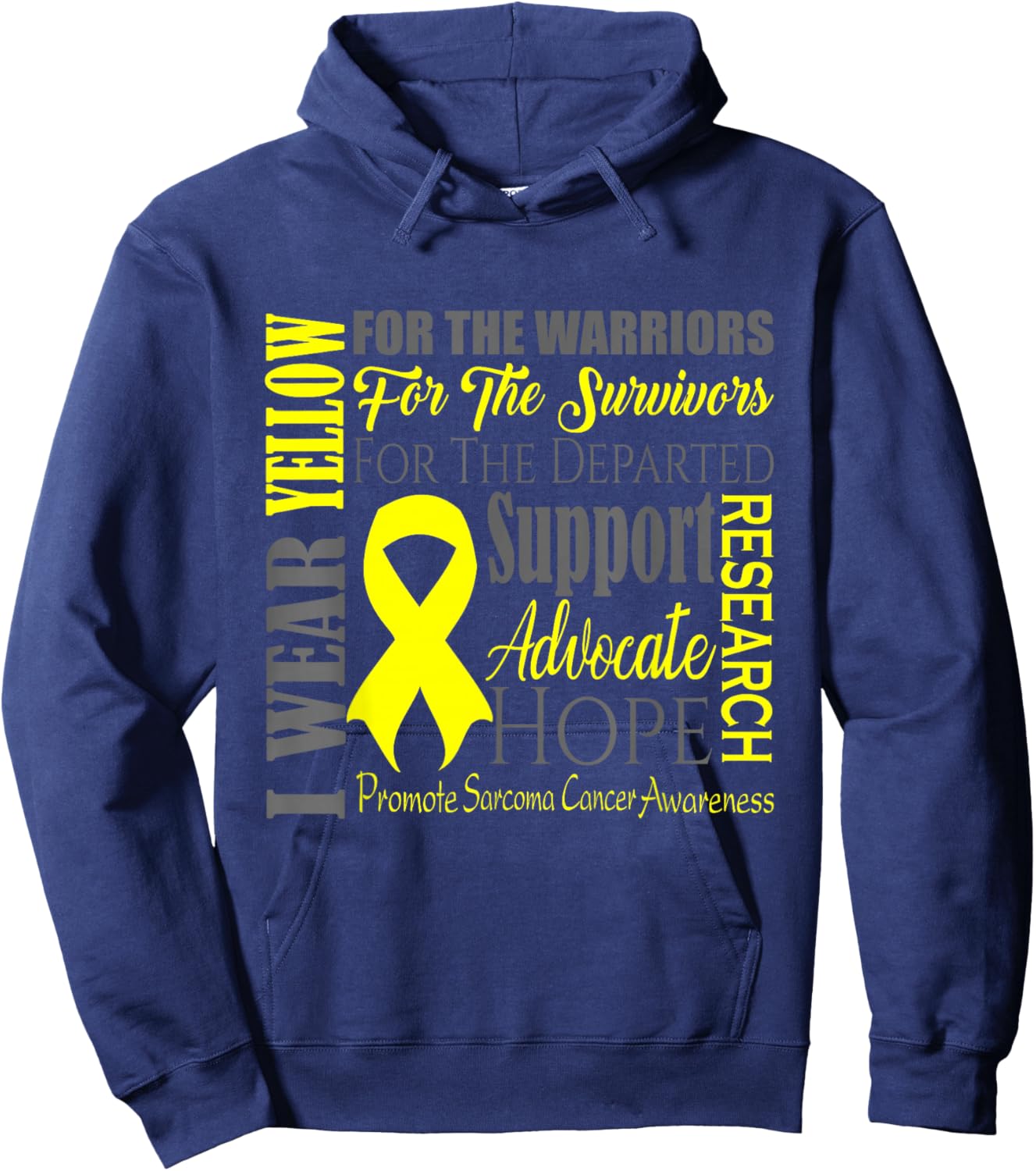 Sarcoma Cancer Awareness Hoodie - Hoodie | Navy