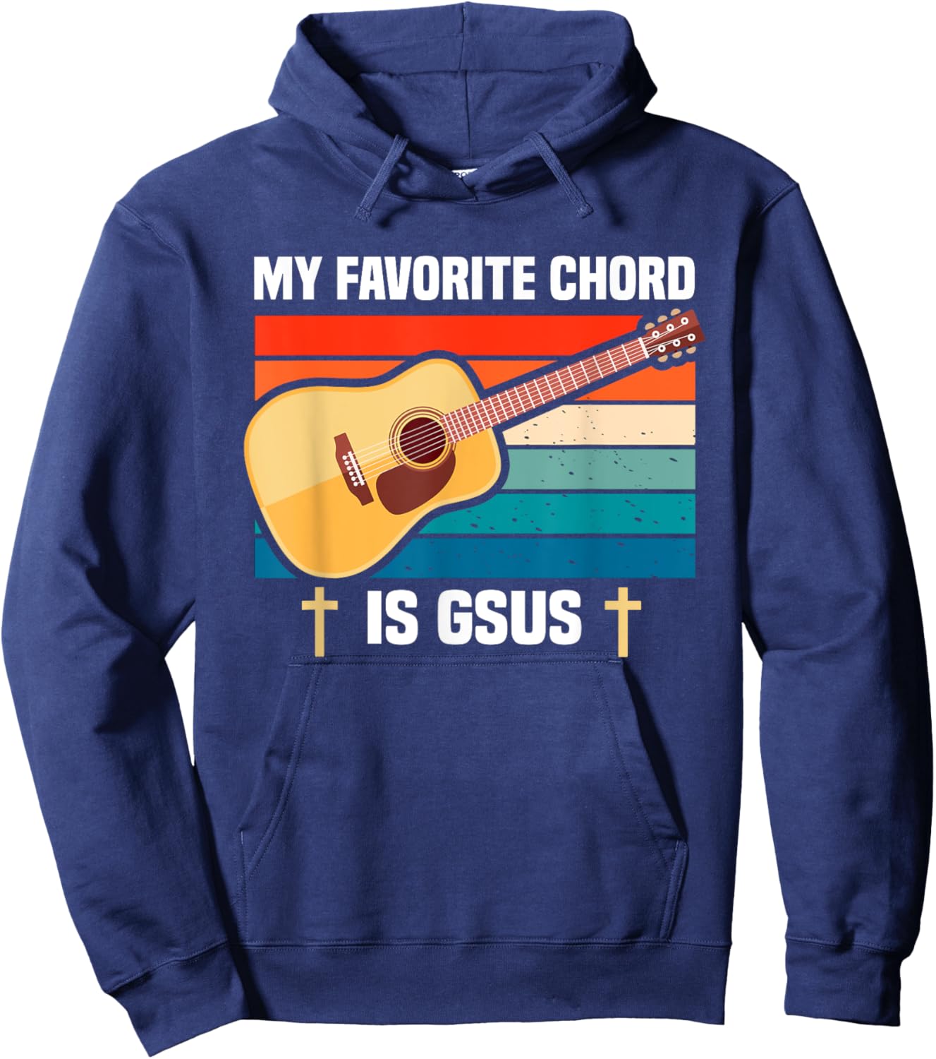 Guitar Player My favorite chord is Gsus| Guitarist Hoodie - Hoodie | Navy
