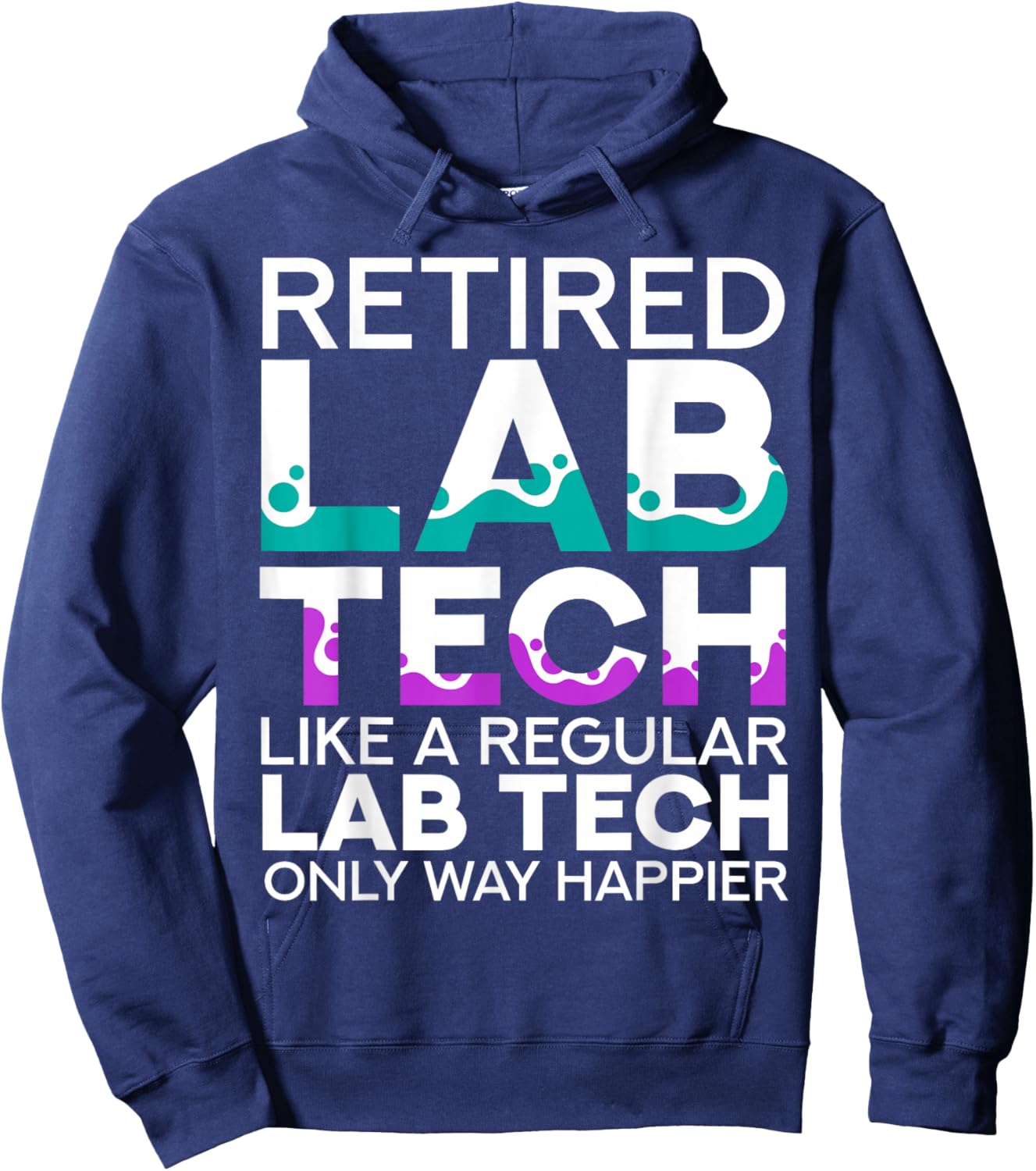 Retired Lab Tech Retirement Medical Lab Technician Hoodie - Hoodie | Navy