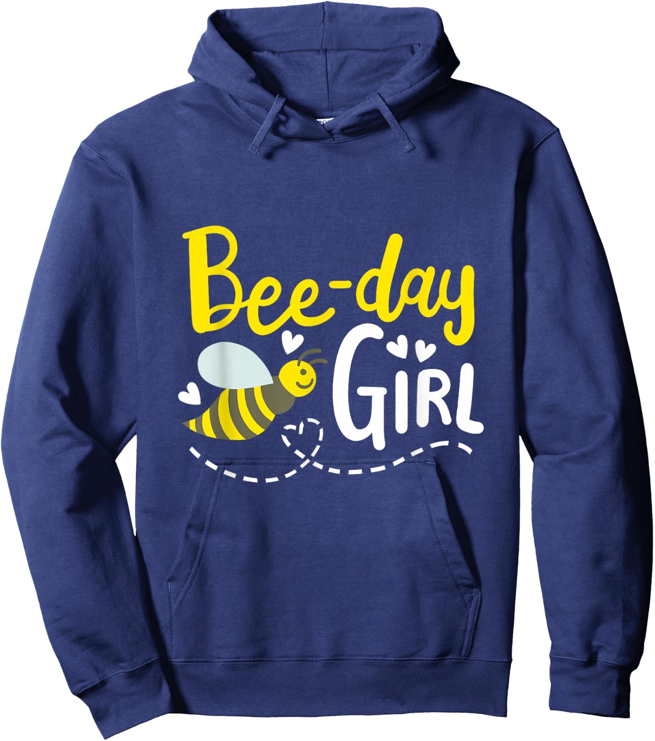 Bee-Day Girl Cute Bee Birthday Party Matching Family Kids Hoodie - Hoodie | Navy