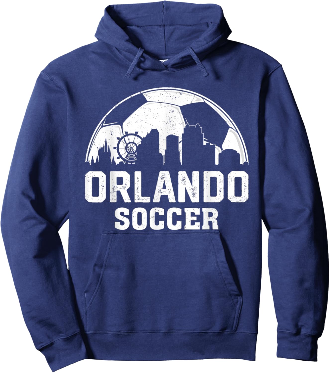 Retro Vintage Orlando Soccer Football Sports Lover Hoodie - Hoodie | Navy