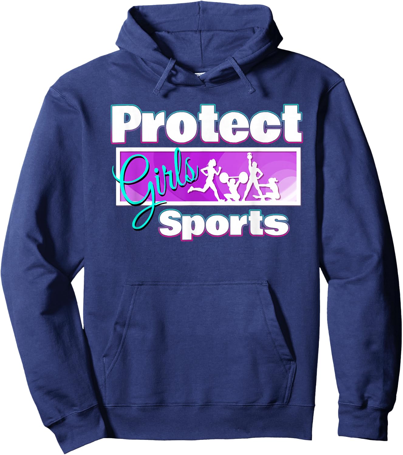 Protect Girls' Sports ~ Defend Femininity Hoodie - Hoodie | Navy