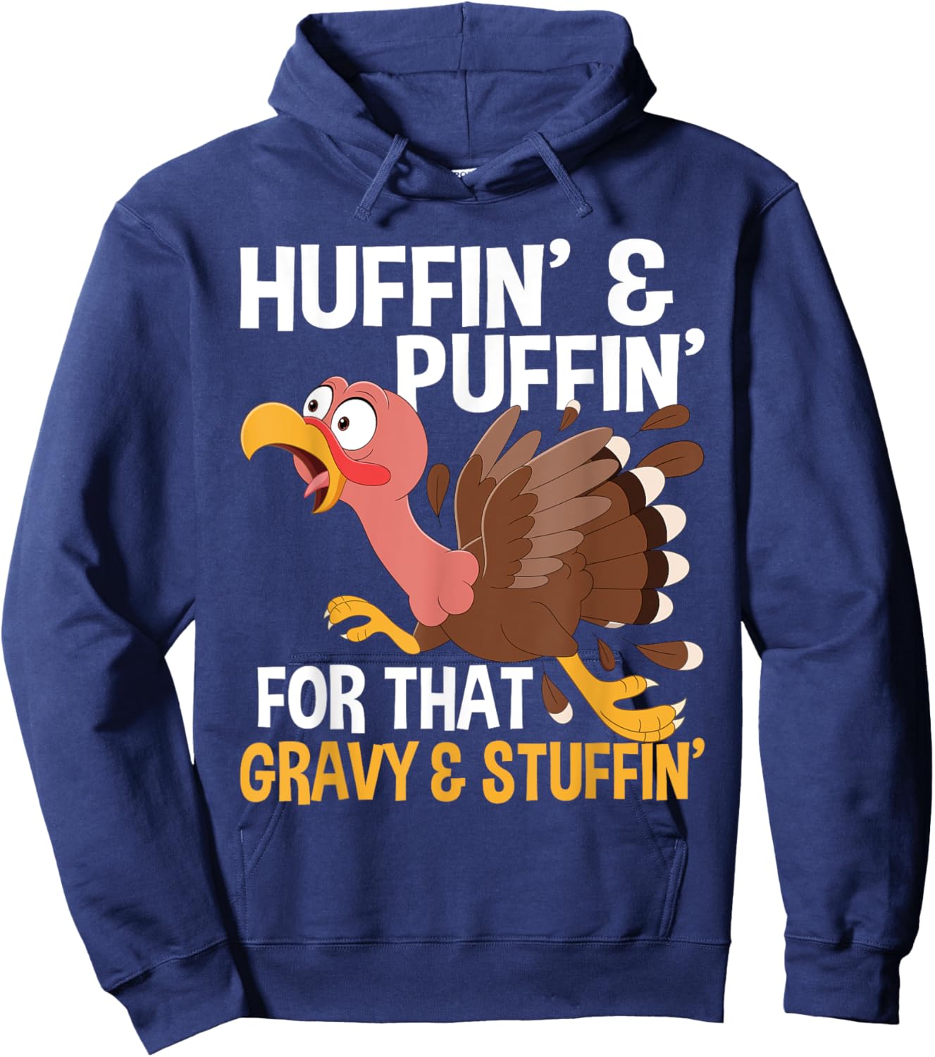 Thanksgiving Marathon Running Turkey Fall Autumn Holiday Hoodie - Hoodie | Navy