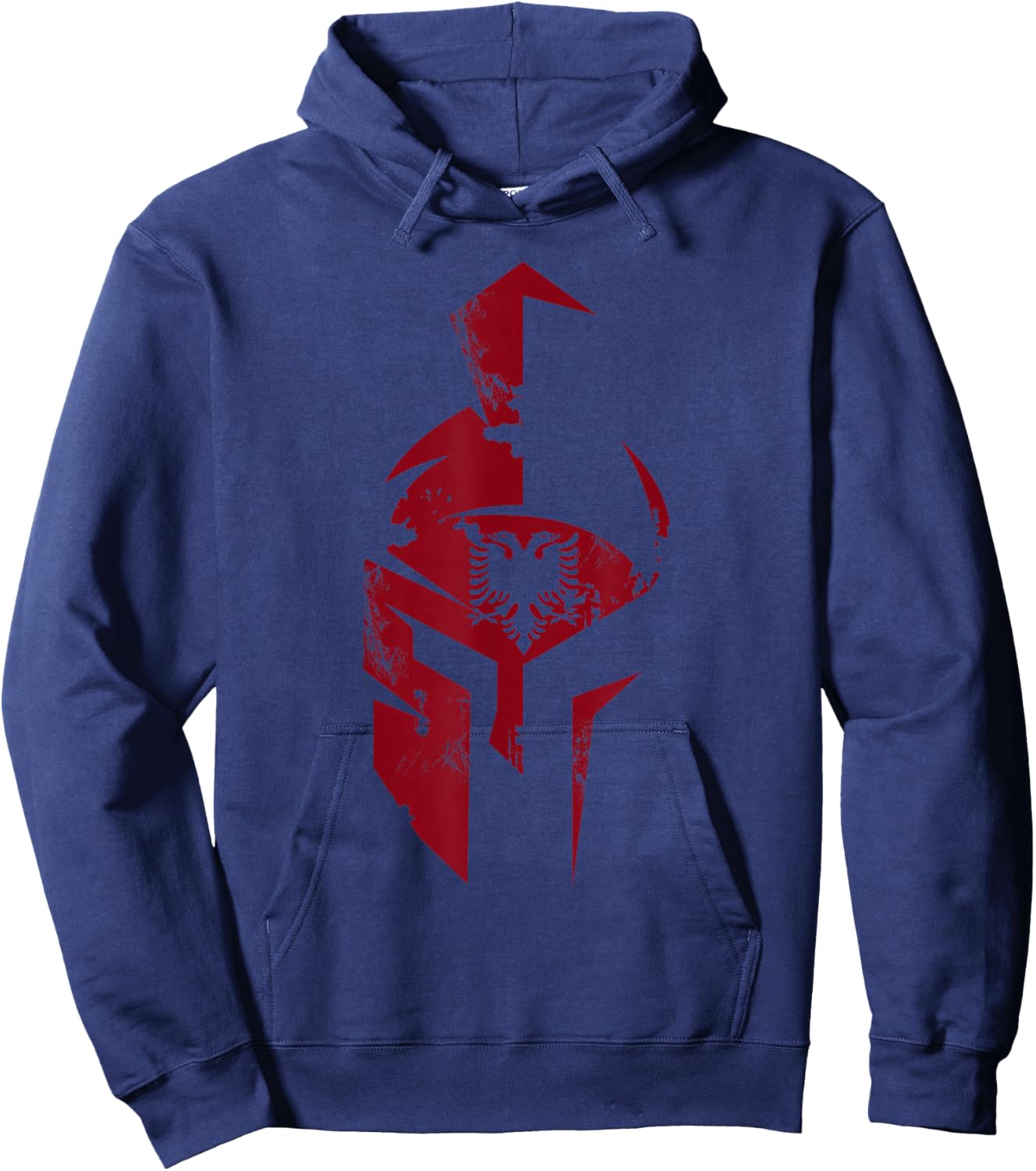 Albanian Flag Warrior Shqip Shqiponja Albanian Eagle Hoodie - Hoodie | Navy