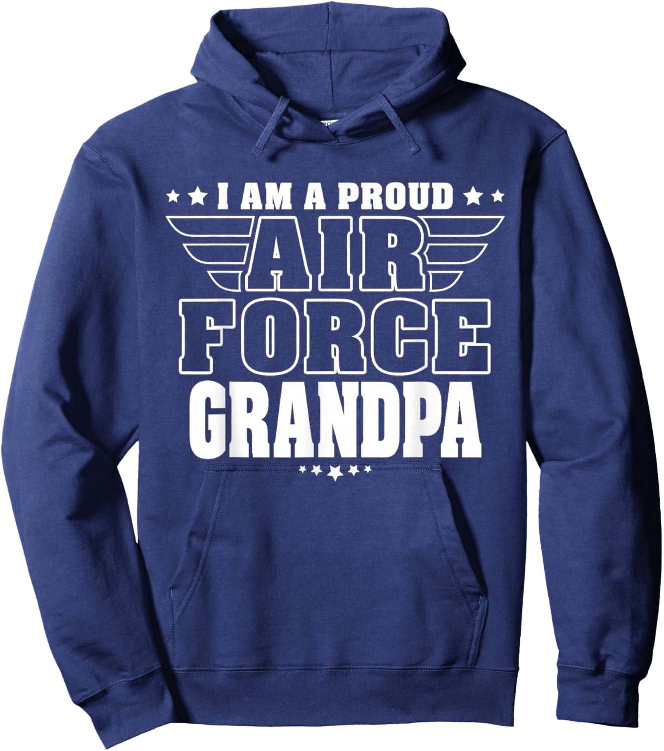 Proud Air Force Grandpa Patriotic Pride Military Grandfather Hoodie - Hoodie | Navy