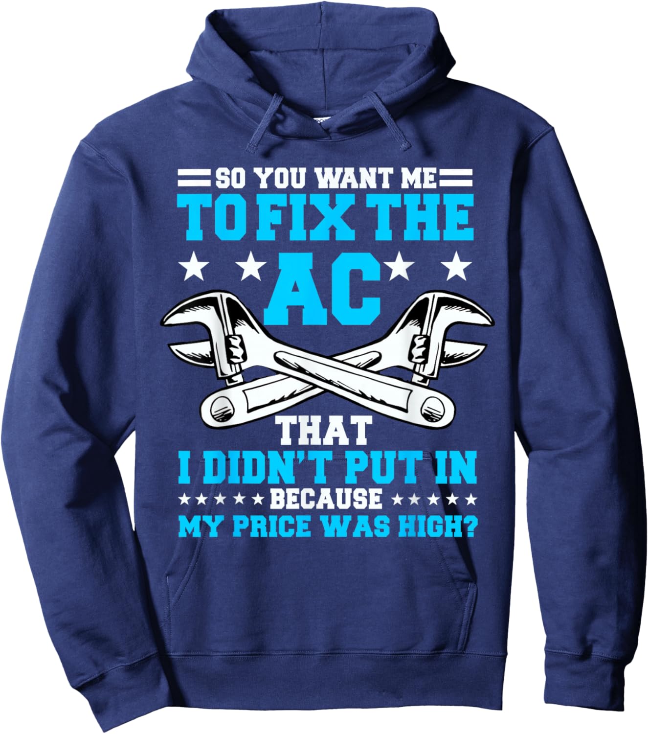 HVAC Technician Work Mechanic Installer Service HVACR Tech Hoodie - Hoodie | Navy