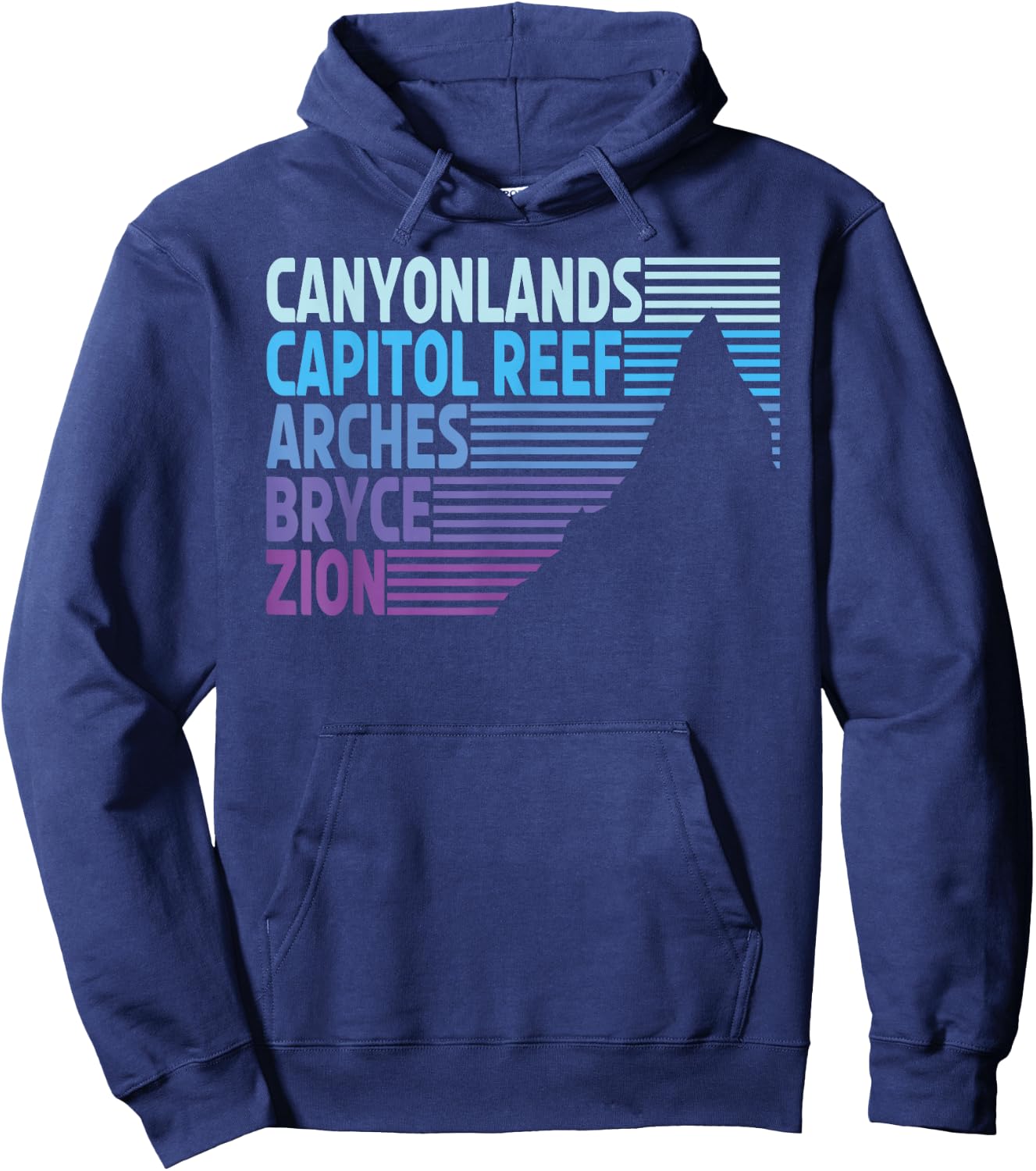 Utahs The Mighty Five National Parks Hoodie - Hoodie | Navy