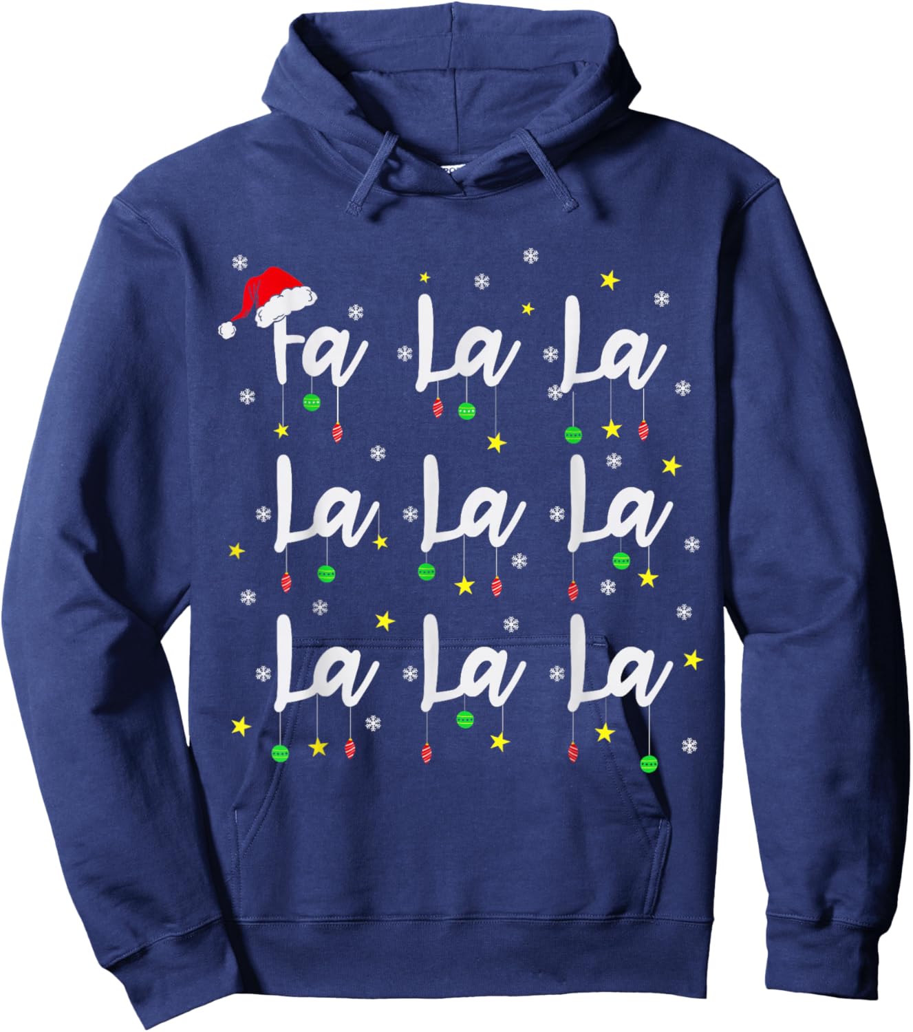 Santa Fa La 8 Fa La La La Christmas Funny Xmas Men Women Kid Hoodie - Hoodie | Navy