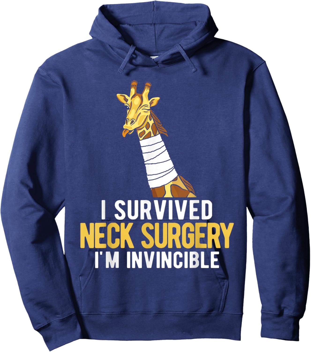 I Survived Neck Surgery Hoodie - Hoodie | Navy