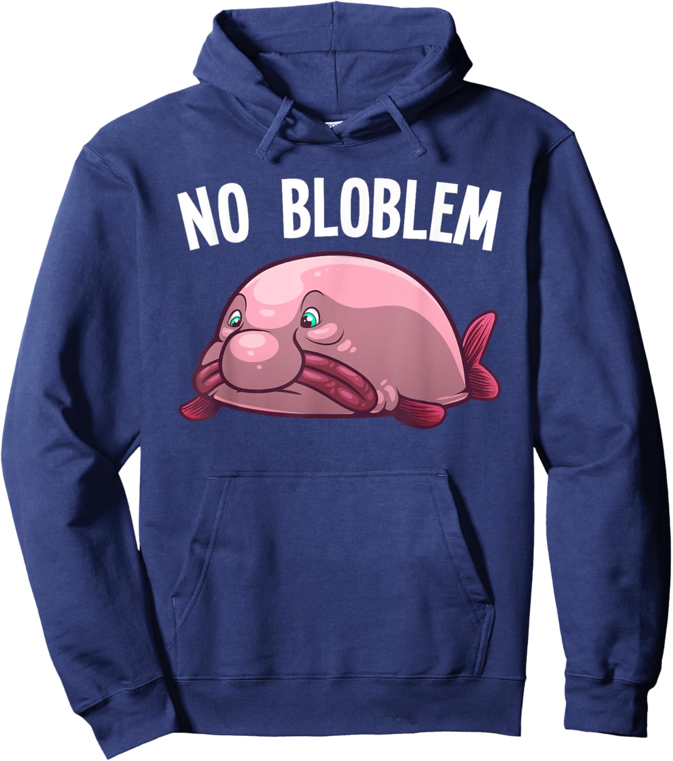 Funny Blobfish Design For Kids Men Women Blobfish Lovers Hoodie - Hoodie | Navy