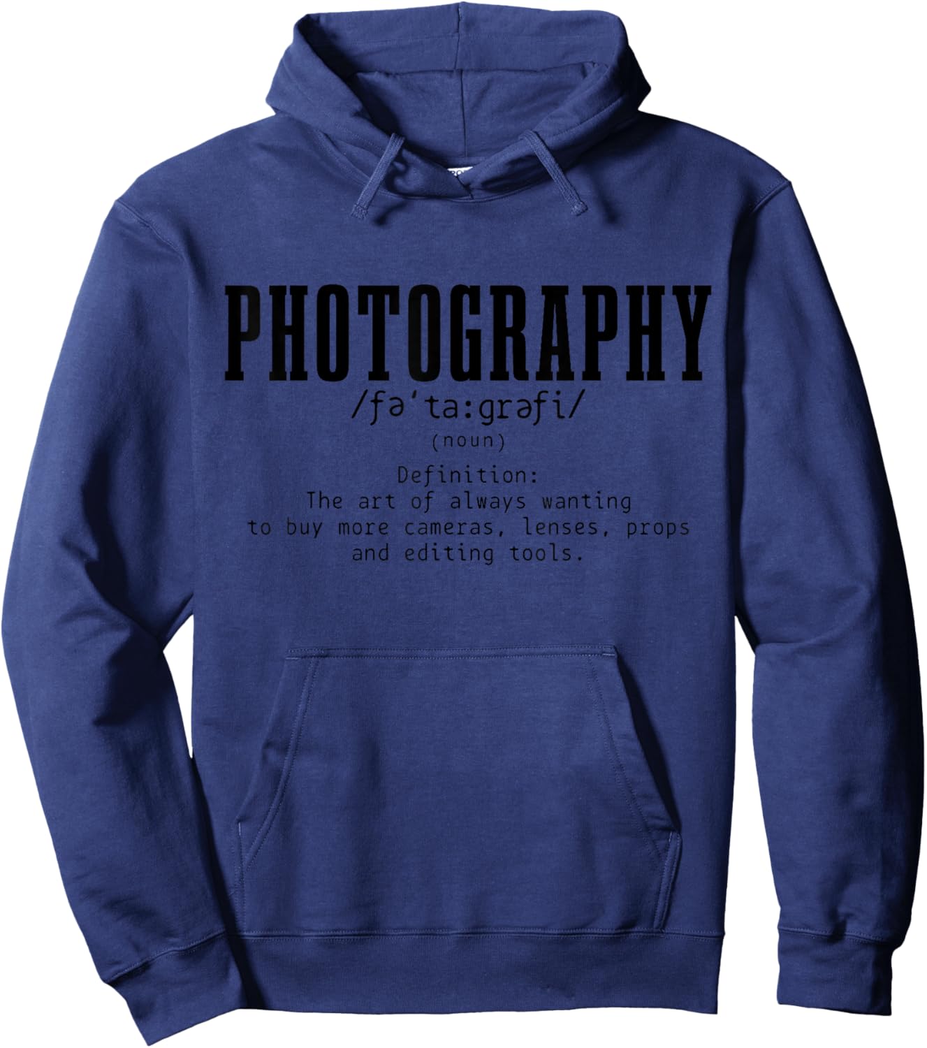 Photography Definition Dictionary Camera Funny Photographers Hoodie - Hoodie | Navy