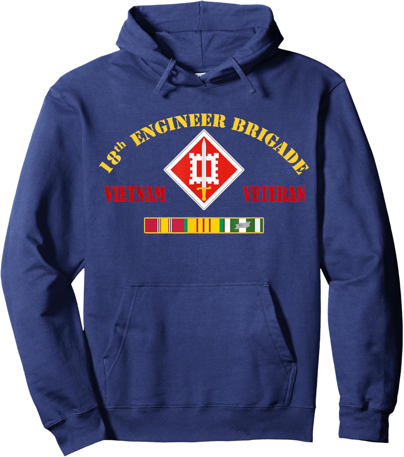 18th Engineer Brigade Vietnam Veteran Hoodie - Hoodie | Navy