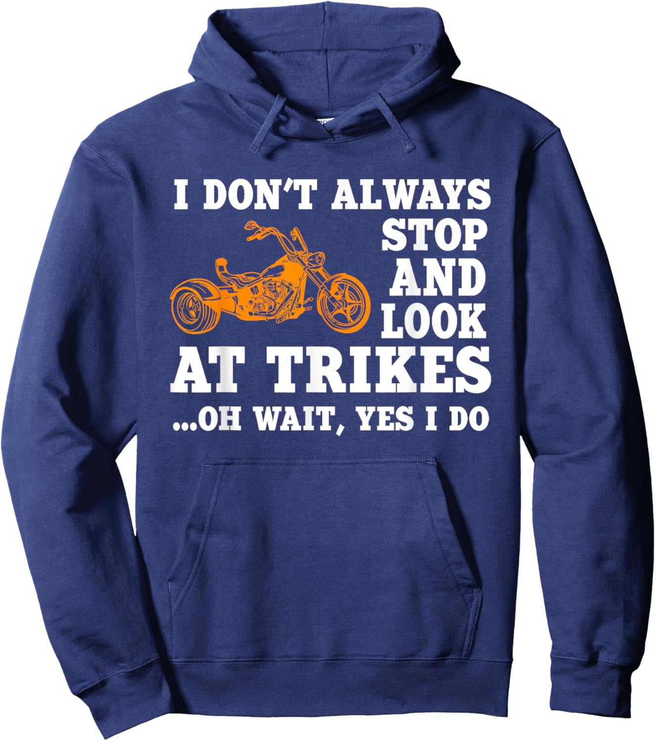 Funny Trike Motorcycle Lover Design Triker Biker Hoodie - Hoodie | Navy