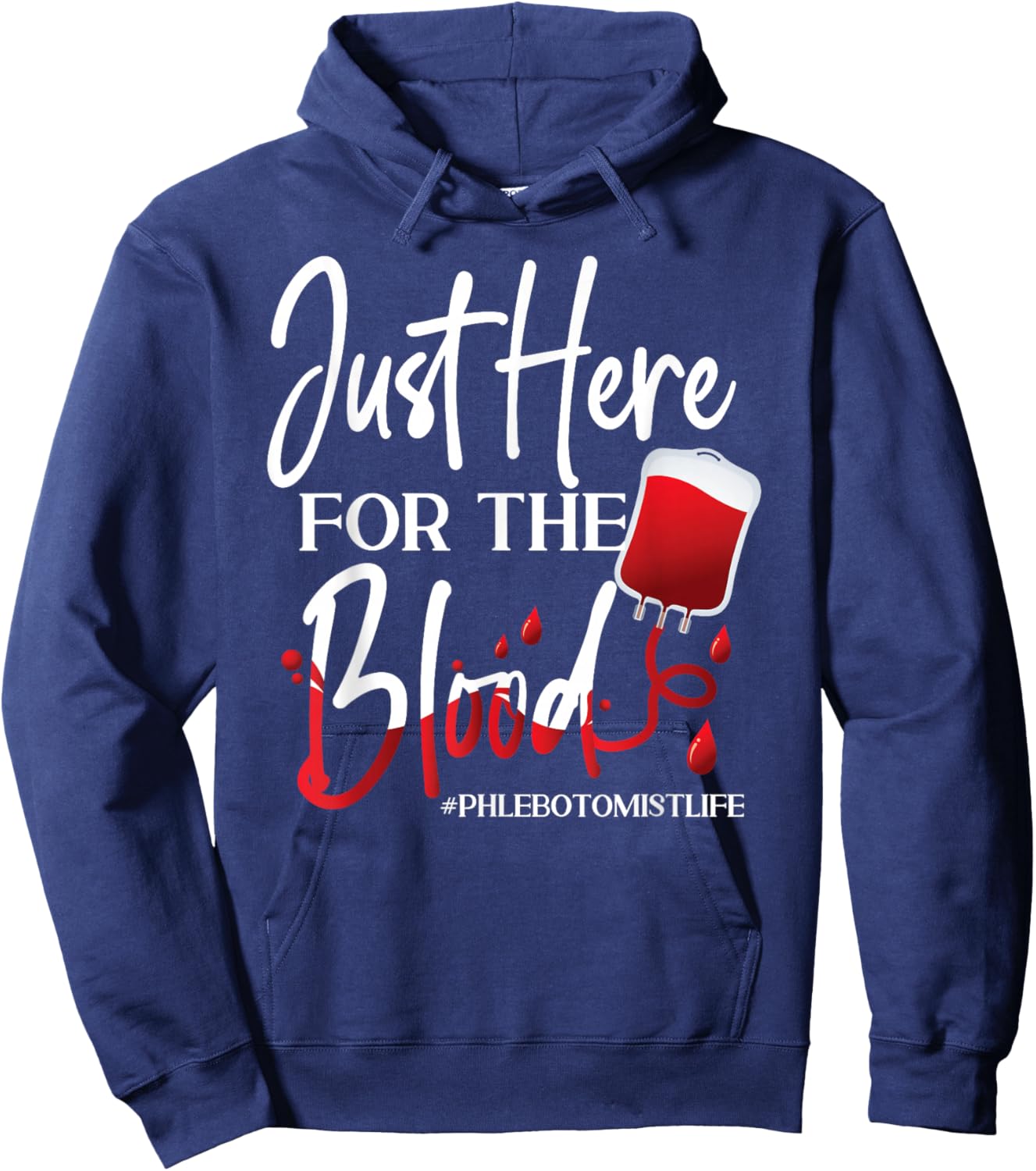 Phlebotomist Tech Technician Hoodie - Hoodie | Navy