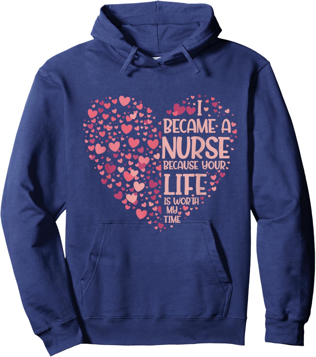Medicine Hospital Nursing Heart Gift Nurse Hoodie - Hoodie | Navy