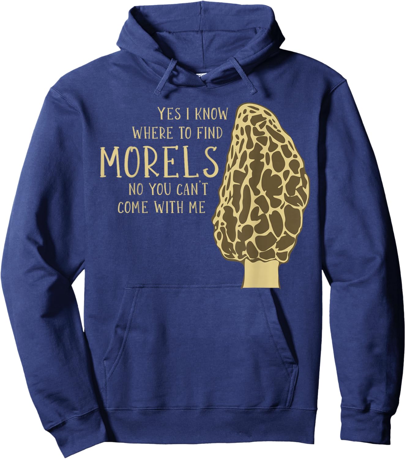 Mushroom Hunting Morel Mushroom Hoodie - Hoodie | Navy